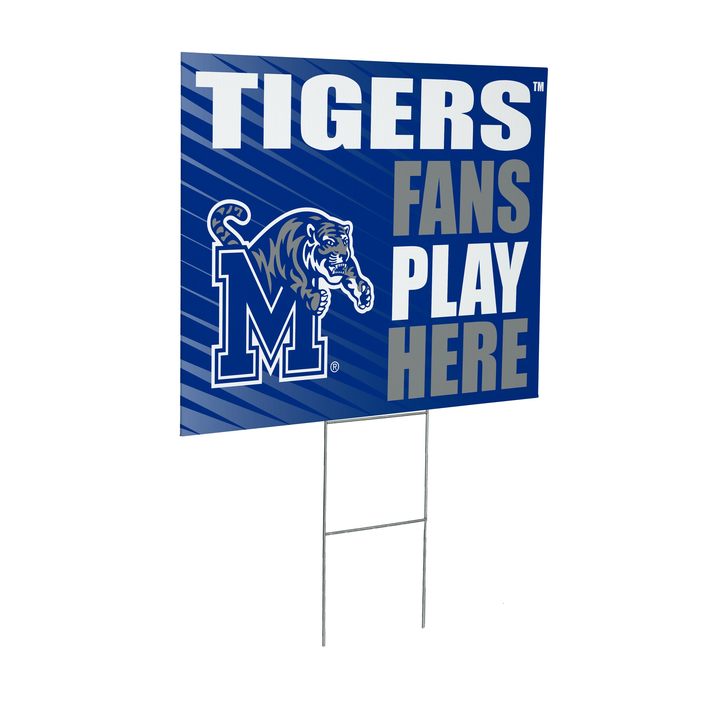 University of Memphis Coroplast Yard Sign "Fans Play Here"