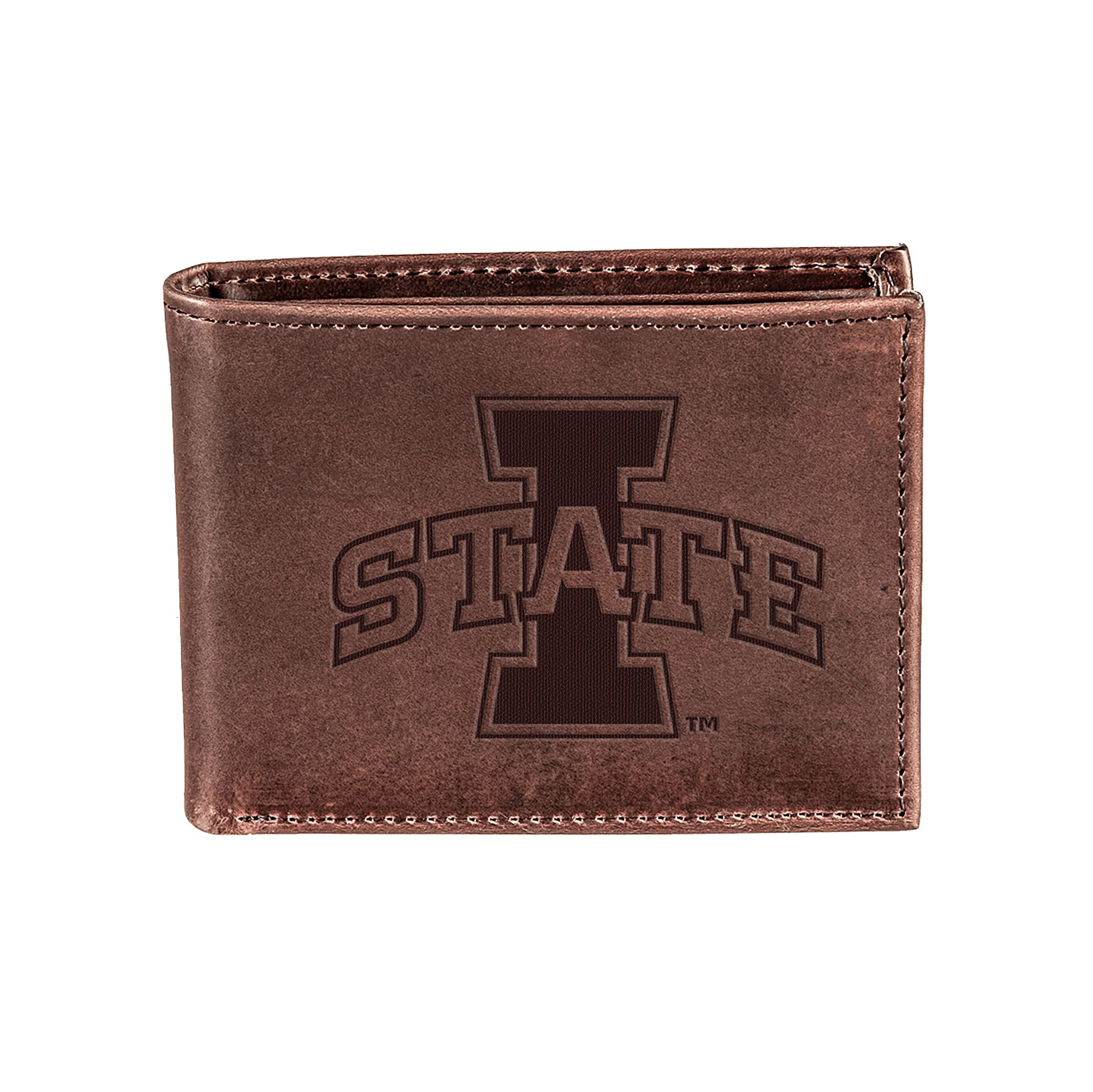 Iowa State University, Bi-Fold Wallet, Brown, CH, 100% Genuine Leather - Sports Collectibles, Sports Memorabilia, Sports Fan Shop, Sports Gifts