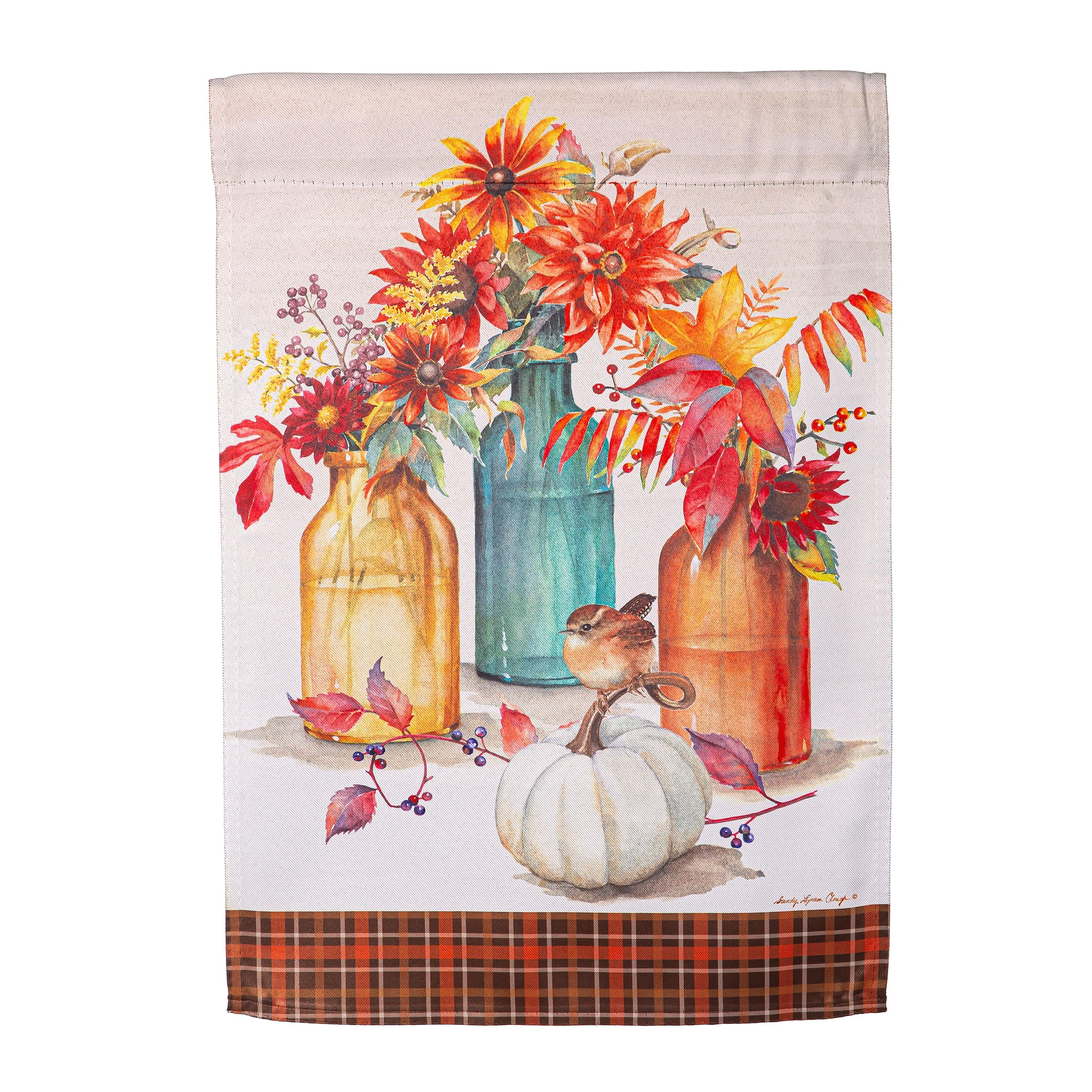 Collecting Autumn Suede Garden Flag - Sports Gifts, Sports Memorabilia, Sports Collectibles, Fan Shop