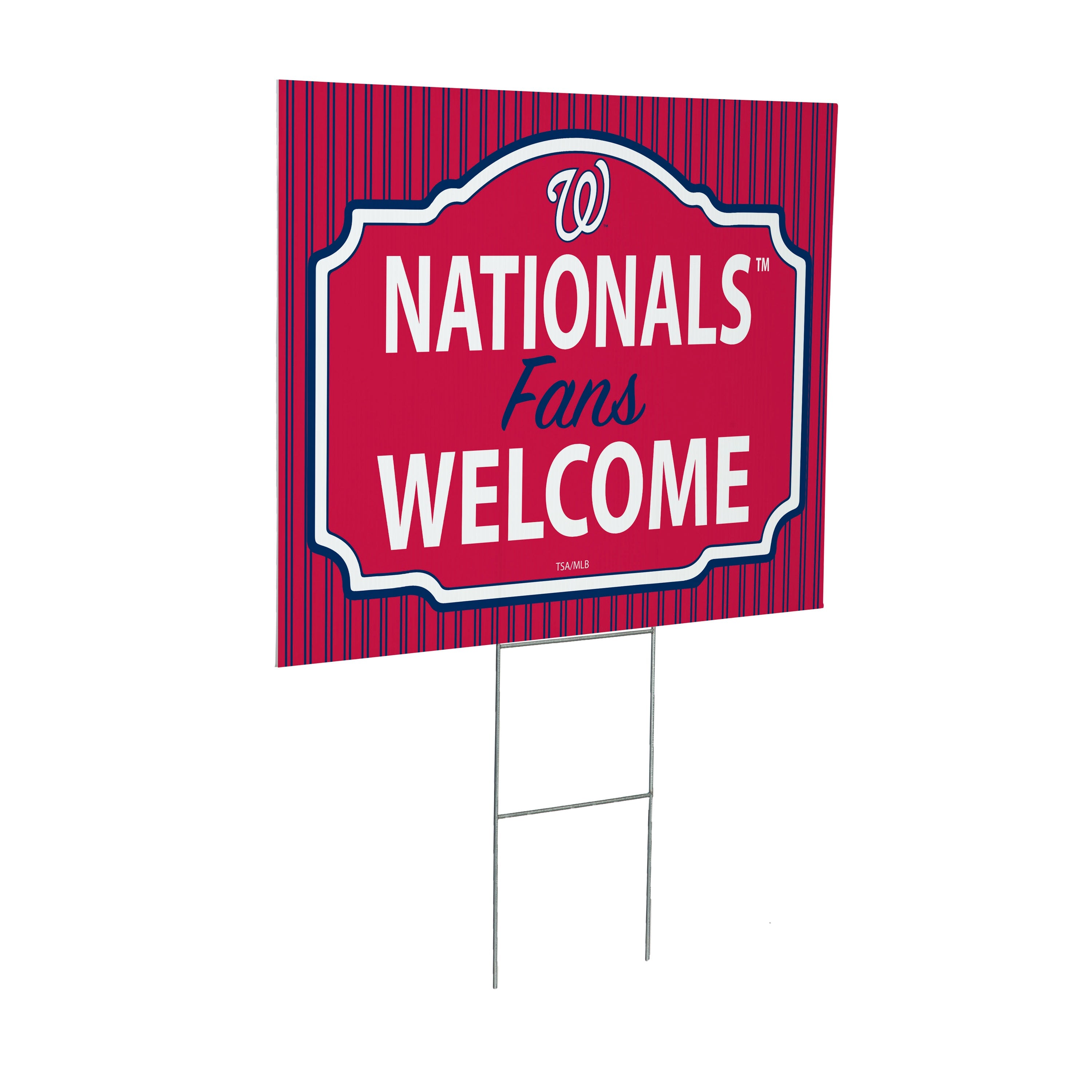 Washington Nationals Coroplast Yard Sign, "Fans Welcome" - Sports Collectibles, Sports Memorabilia, Sports Fan Shop, Sports Gifts