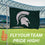 Michigan State University Single Sided Estate Flag with 2 Grommets, 3'x5' - Sports Gifts, Sports Memorabilia, Sports Collectibles, Fan Shop