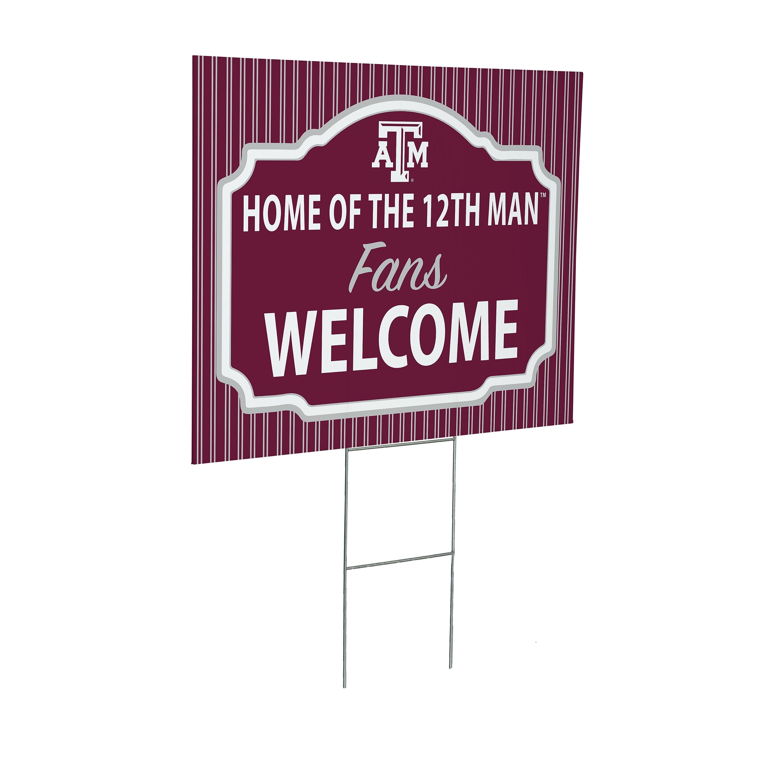 Texas A&M Coroplast Yard Sign, "Fans Welcome" - Sports Collectibles, Sports Memorabilia, Sports Fan Shop, Sports Gifts