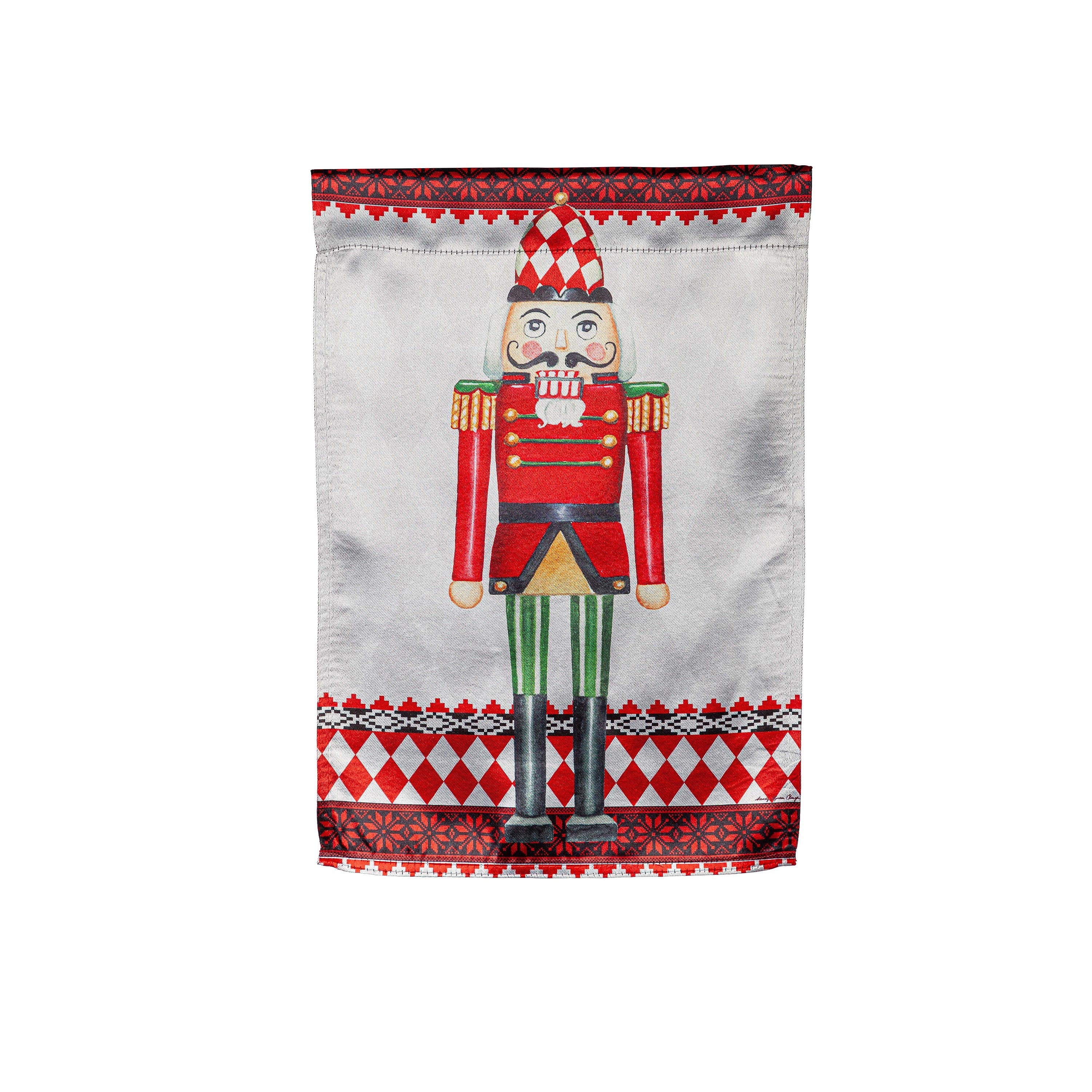 Christmas Nutcracker Lustre Garden Flag - Sports Gifts, Sports Memorabilia, Sports Collectibles, Fan Shop