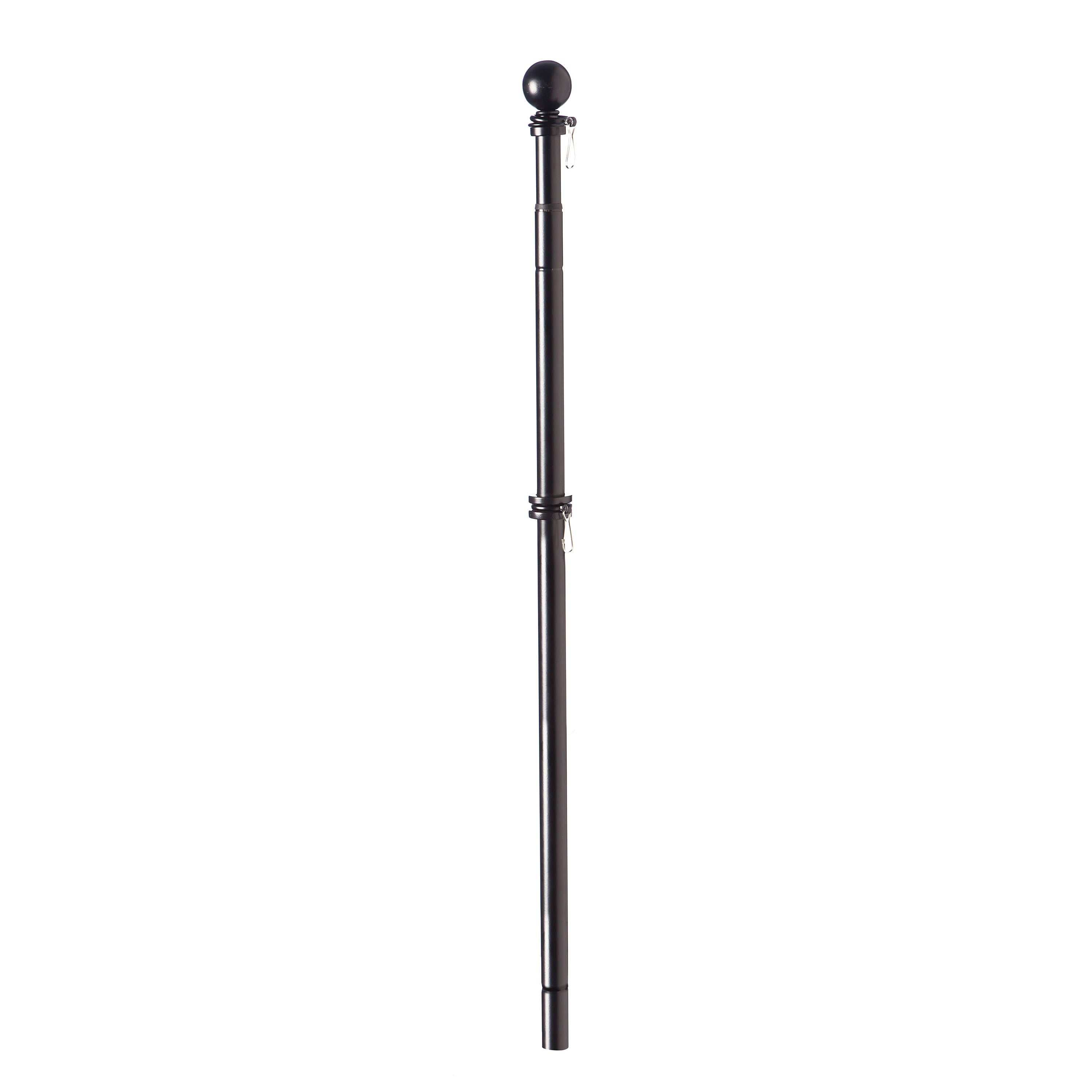 Extendable Metal House Flag Pole, Black - Sports Gifts, Sports Memorabilia, Sports Collectibles, Fan Shop