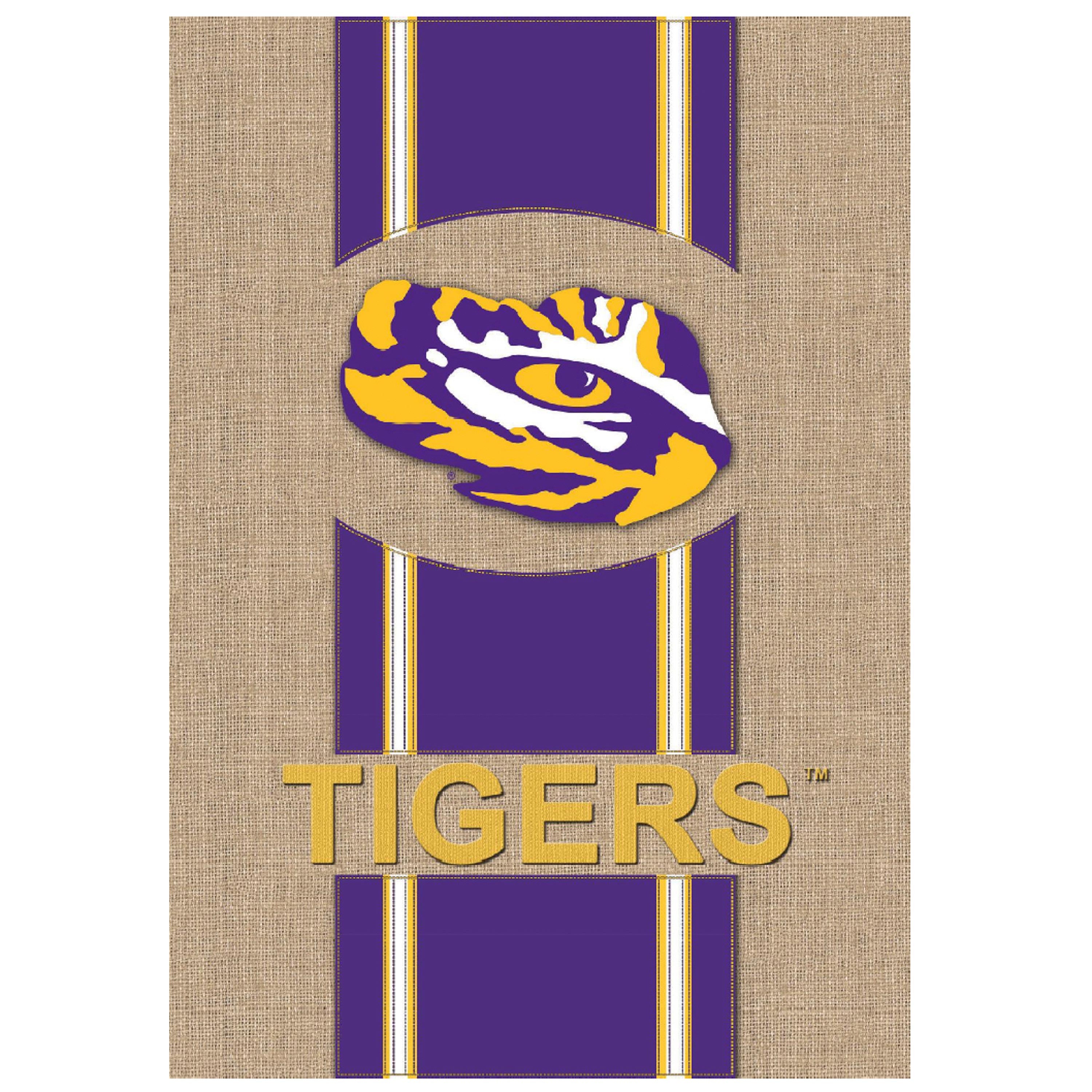 Flag, Burlap, Gar, Louisiana State University - Sports Collectibles, Sports Memorabilia, Sports Fan Shop, Sports Gifts