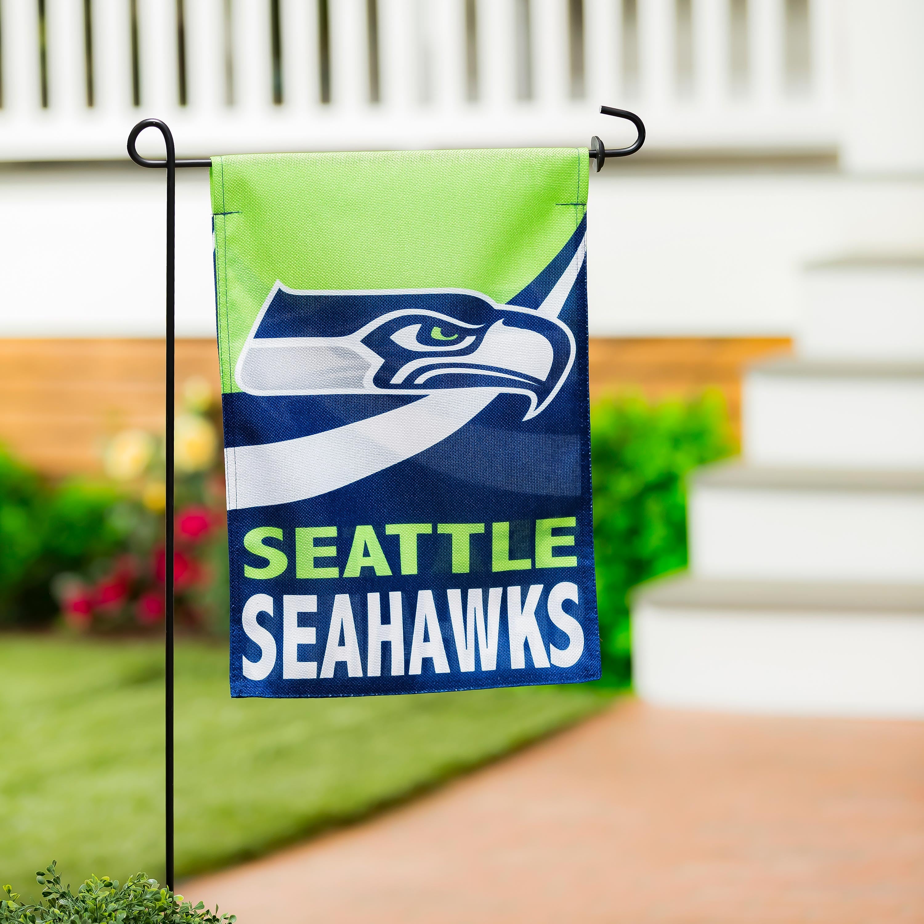 Flag, DS Burlap, Garden, Seattle Seahawks - Sports Gifts, Sports Memorabilia, Sports Collectibles, Fan Shop