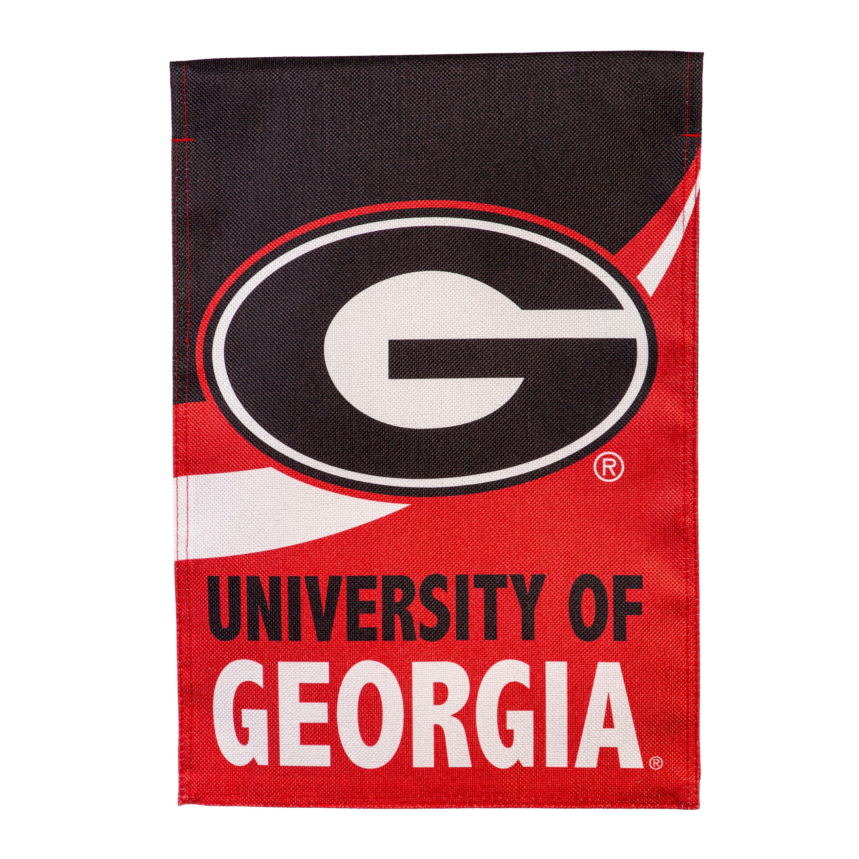 University of Georgia Burlap Flag GDN Size - Sports Collectibles, Sports Memorabilia, Sports Fan Shop, Sports Gifts