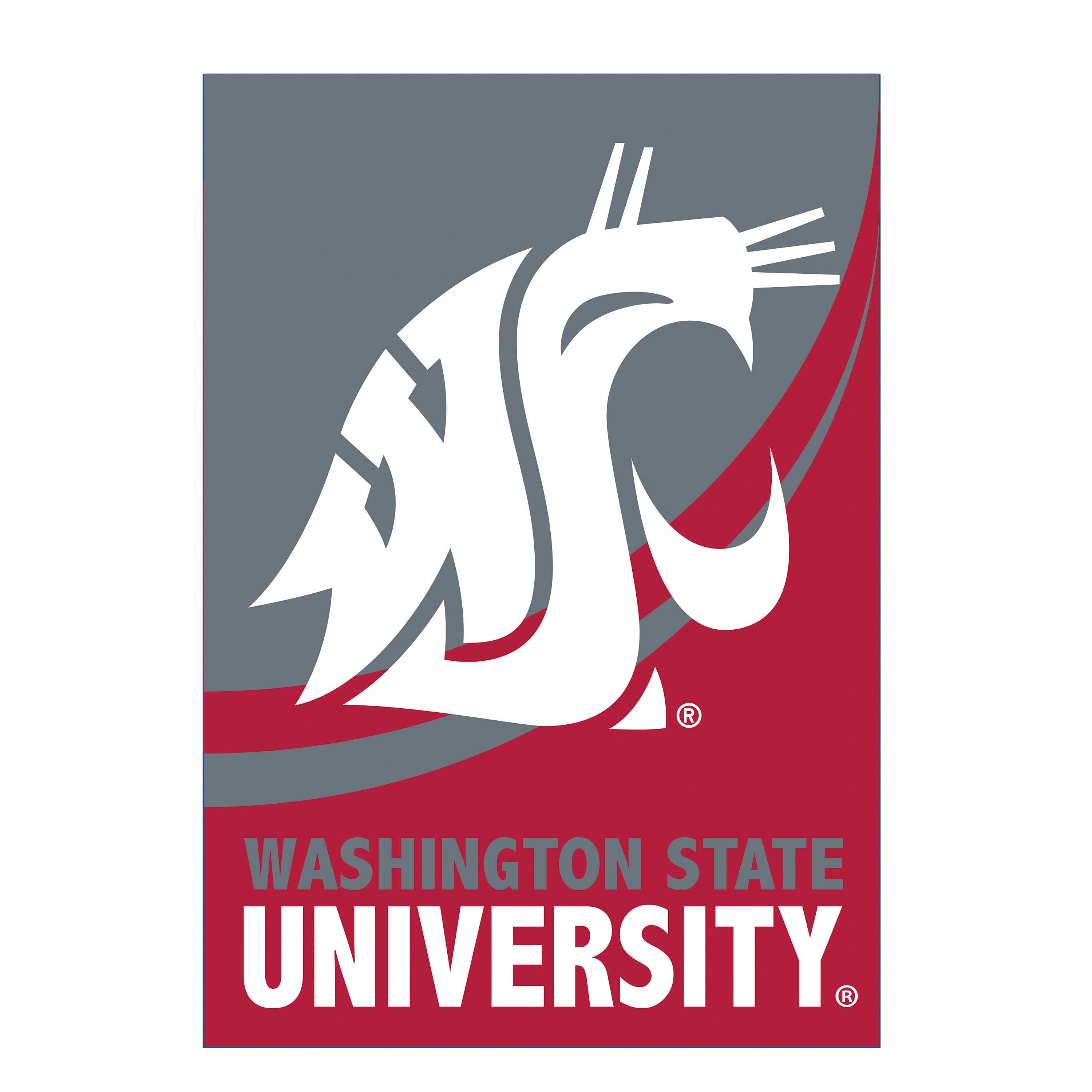 Washington State University Burlap Flag House Size - Sports Collectibles, Sports Memorabilia, Sports Fan Shop, Sports Gifts