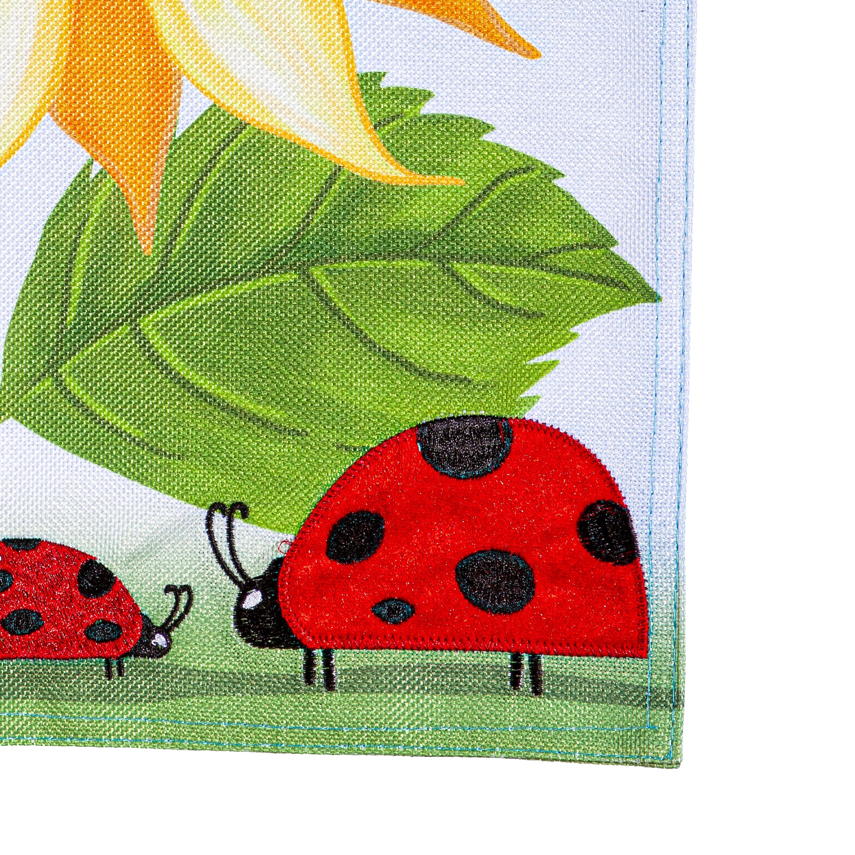 Sunflower & Ladybug Burlap Garden Flag - Sports Collectibles, Sports Memorabilia, Sports Fan Shop, Sports Gifts