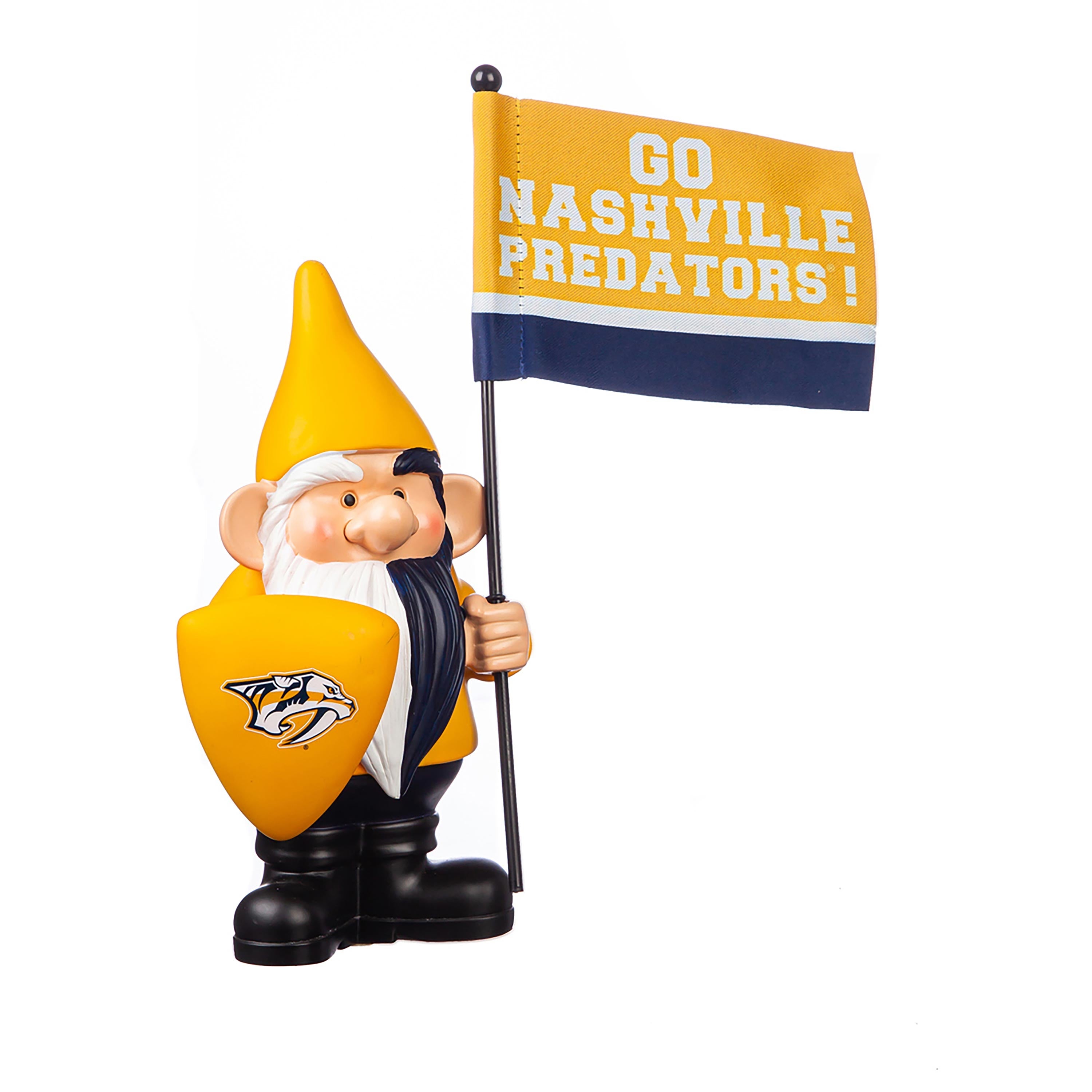 Nashville Predators, Flag Holder Gnome - Sports Collectibles, Sports Memorabilia, Sports Fan Shop, Sports Gifts