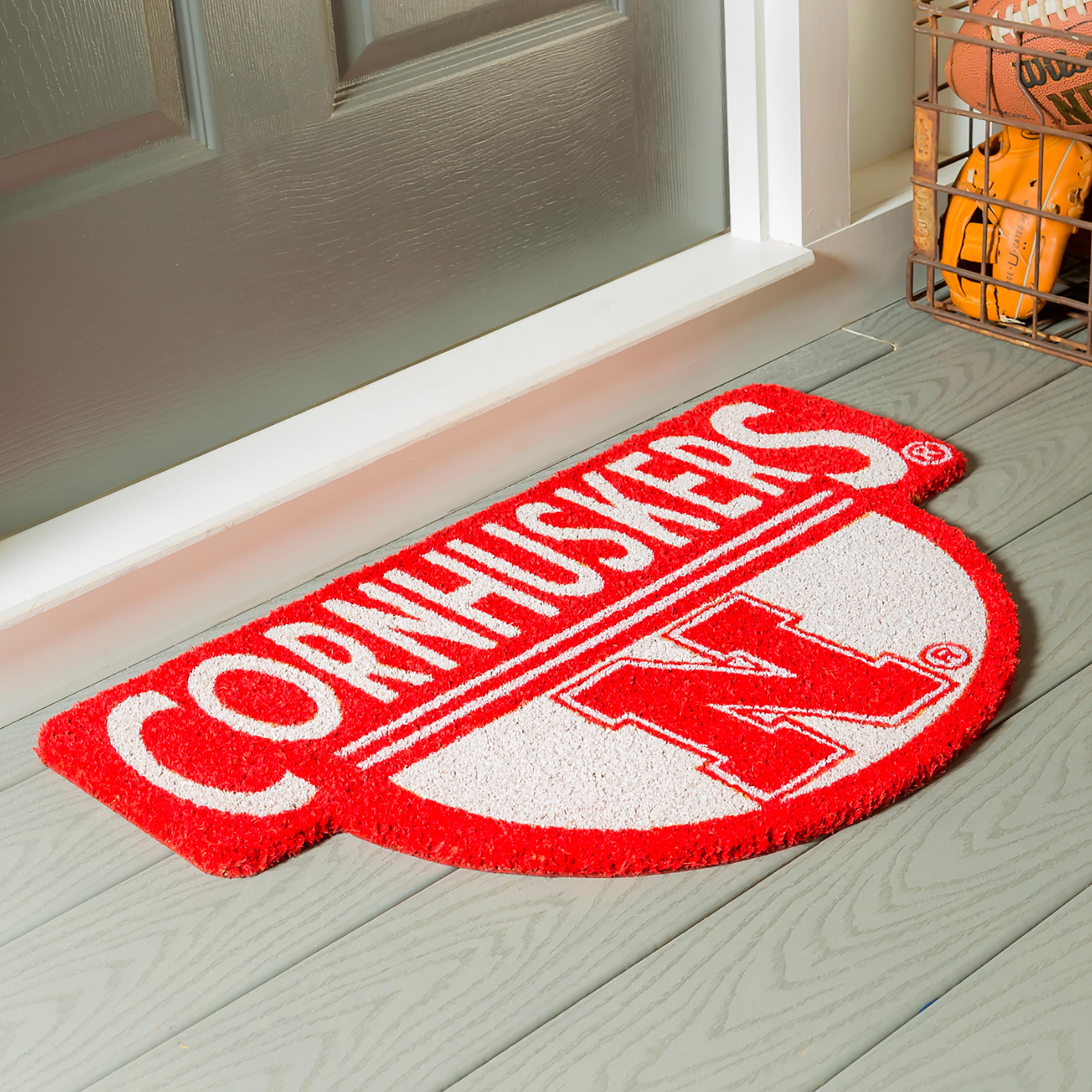 NCAA Team Shaped Coir Door Mat, Nebraska Cornhuskers - Sports Collectibles, Sports Memorabilia, Sports Fan Shop, Sports Gifts