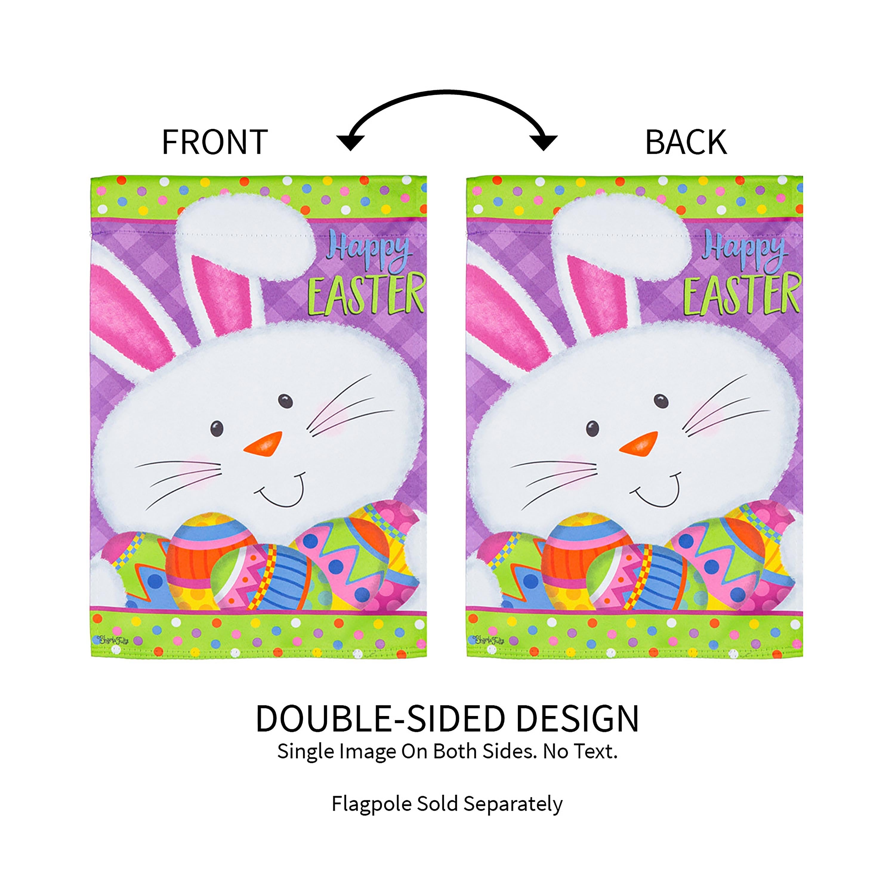 Easter Bunny Suede Garden Flag - Sports Collectibles, Sports Memorabilia, Sports Fan Shop, Sports Gifts