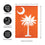 South Carolina Palmetto, Orange Garden Applique Flag - Sports Collectibles, Sports Memorabilia, Sports Fan Shop, Sports Gifts