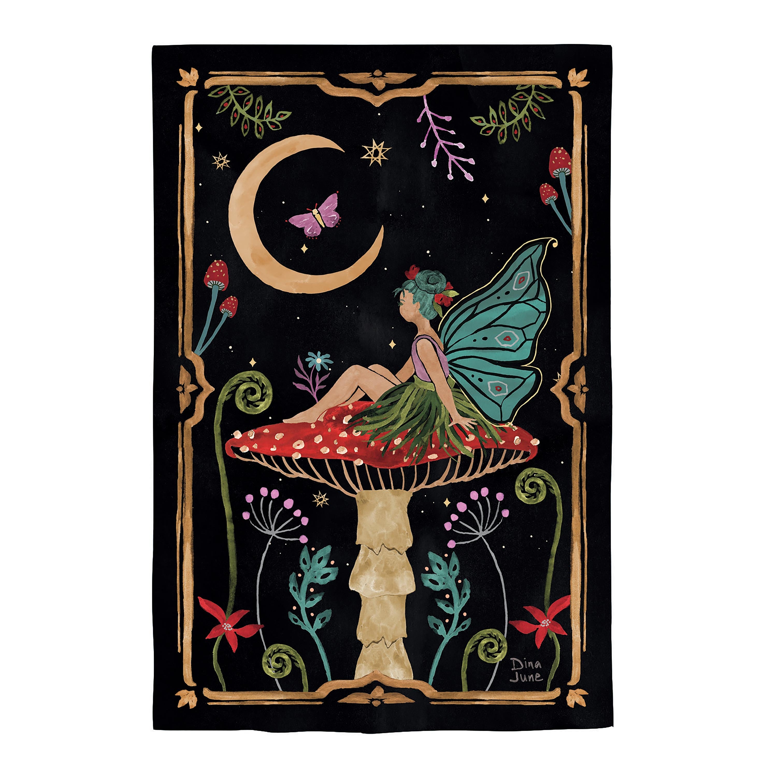 Fairy Wonderland Reversible Lustre House Flag - Sports Collectibles, Sports Memorabilia, Sports Fan Shop, Sports Gifts