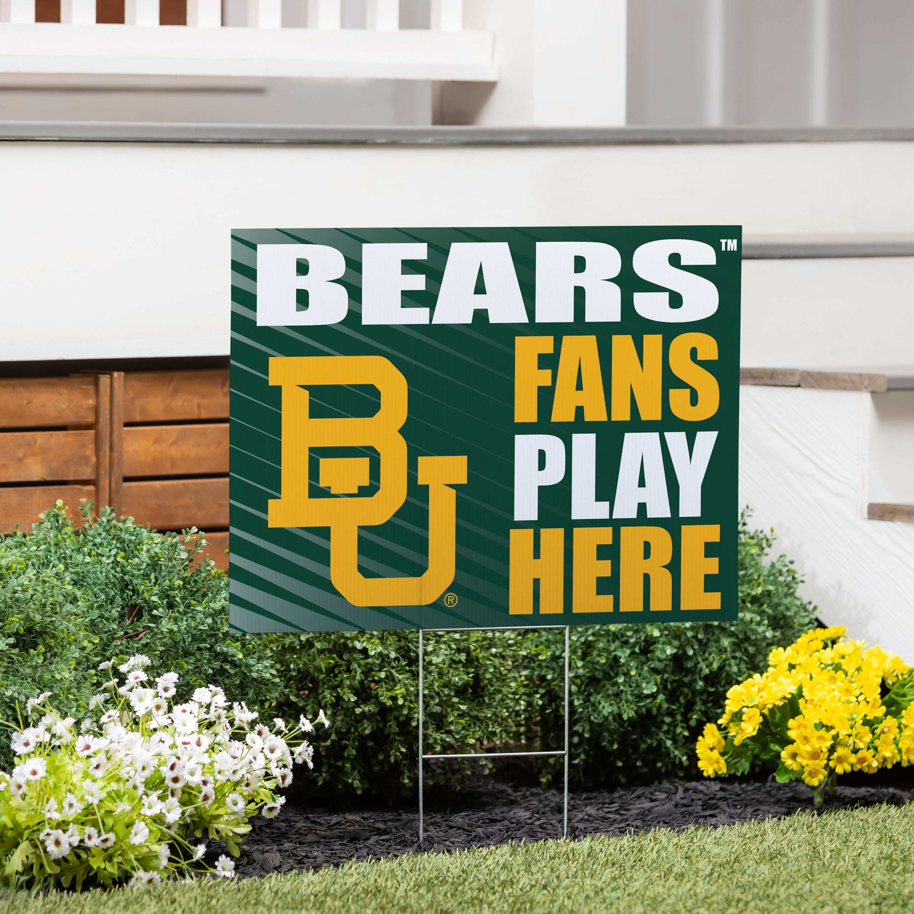 Baylor University Coroplast Yard Sign "Fans Play Here" - Sports Collectibles, Sports Memorabilia, Sports Fan Shop, Sports Gifts