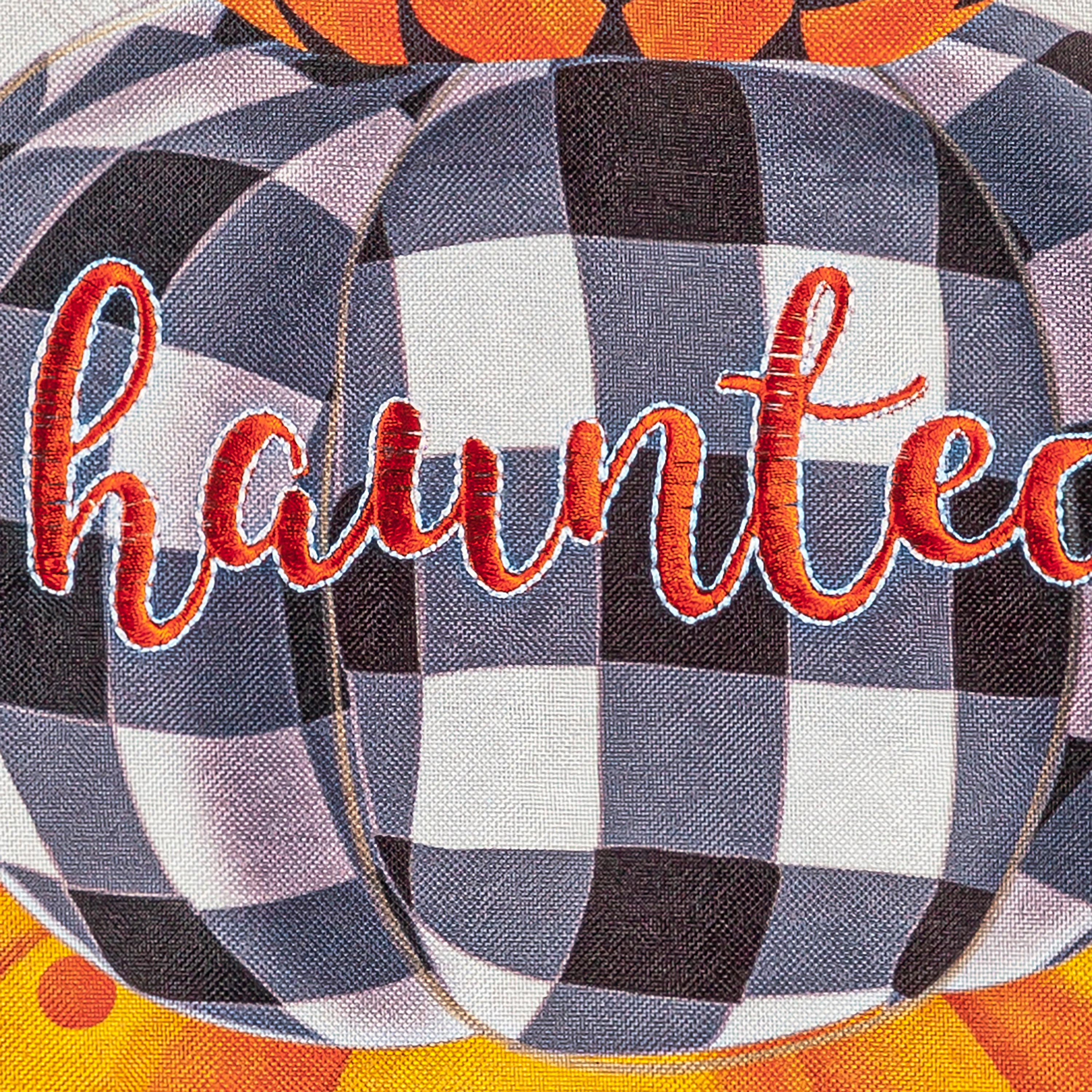 Haunted Stacked Pumpkins Garden Linen Flag - Sports Collectibles, Sports Memorabilia, Sports Fan Shop, Sports Gifts