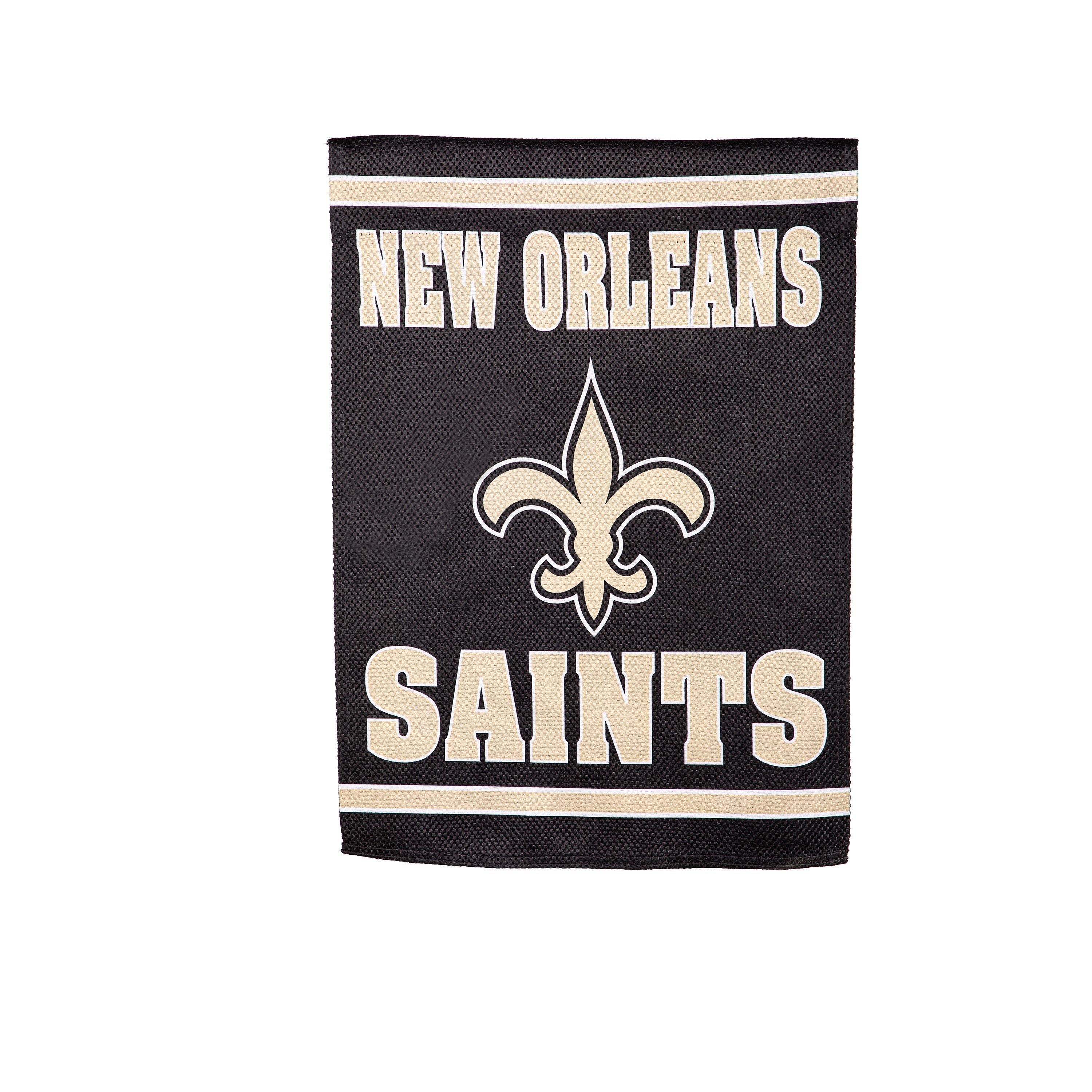 Embossed Suede Flag, GDN Size, New Orleans Saints - Sports Gifts, Sports Memorabilia, Sports Collectibles, Fan Shop