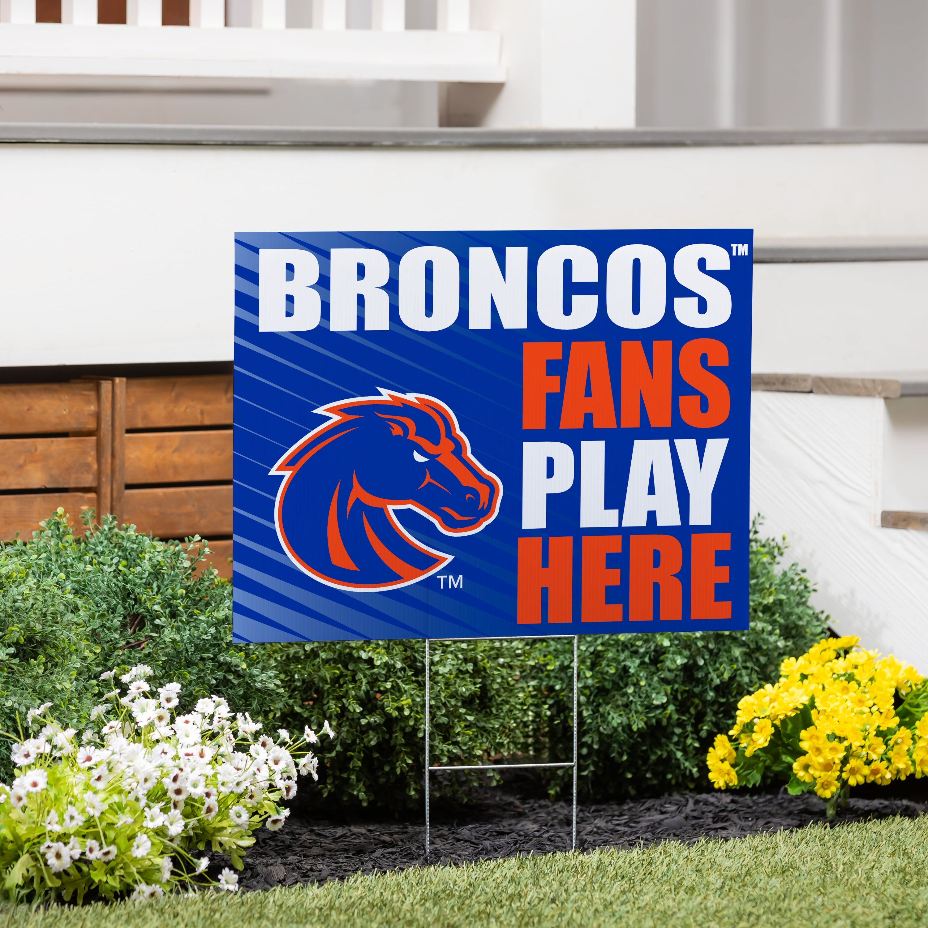 Boise State University Coroplast Yard Sign "Fans Play Here" - Sports Collectibles, Sports Memorabilia, Sports Fan Shop, Sports Gifts