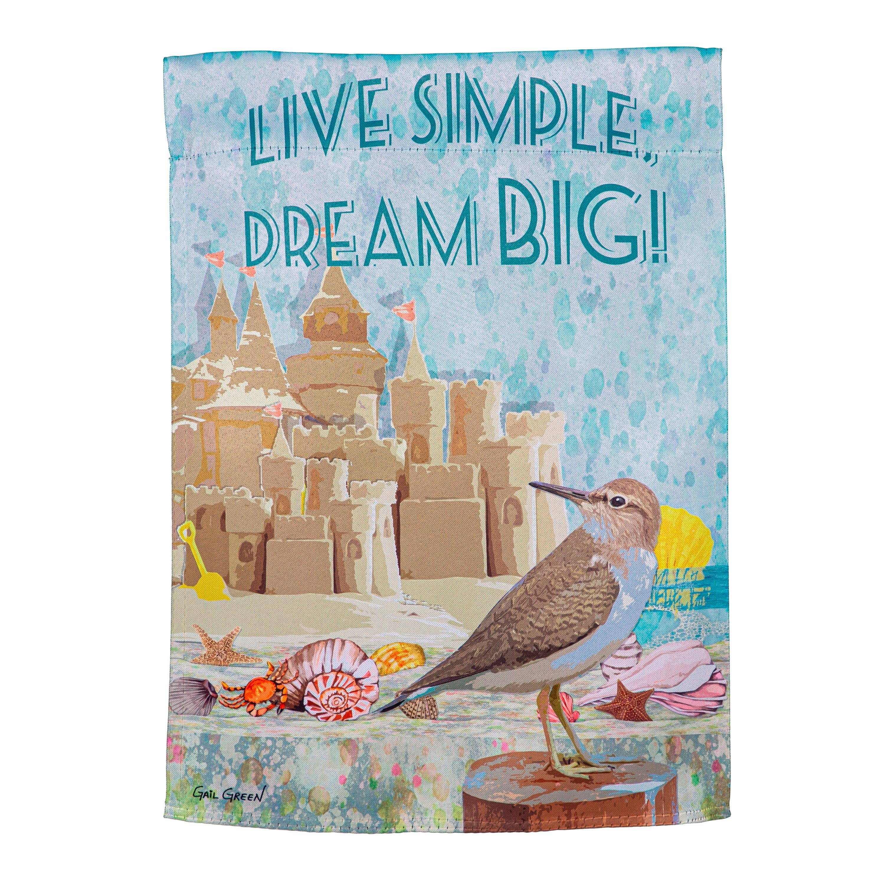 Live Basic Dream Big Suede House Flag - Sports Gifts, Sports Memorabilia, Sports Collectibles, Fan Shop