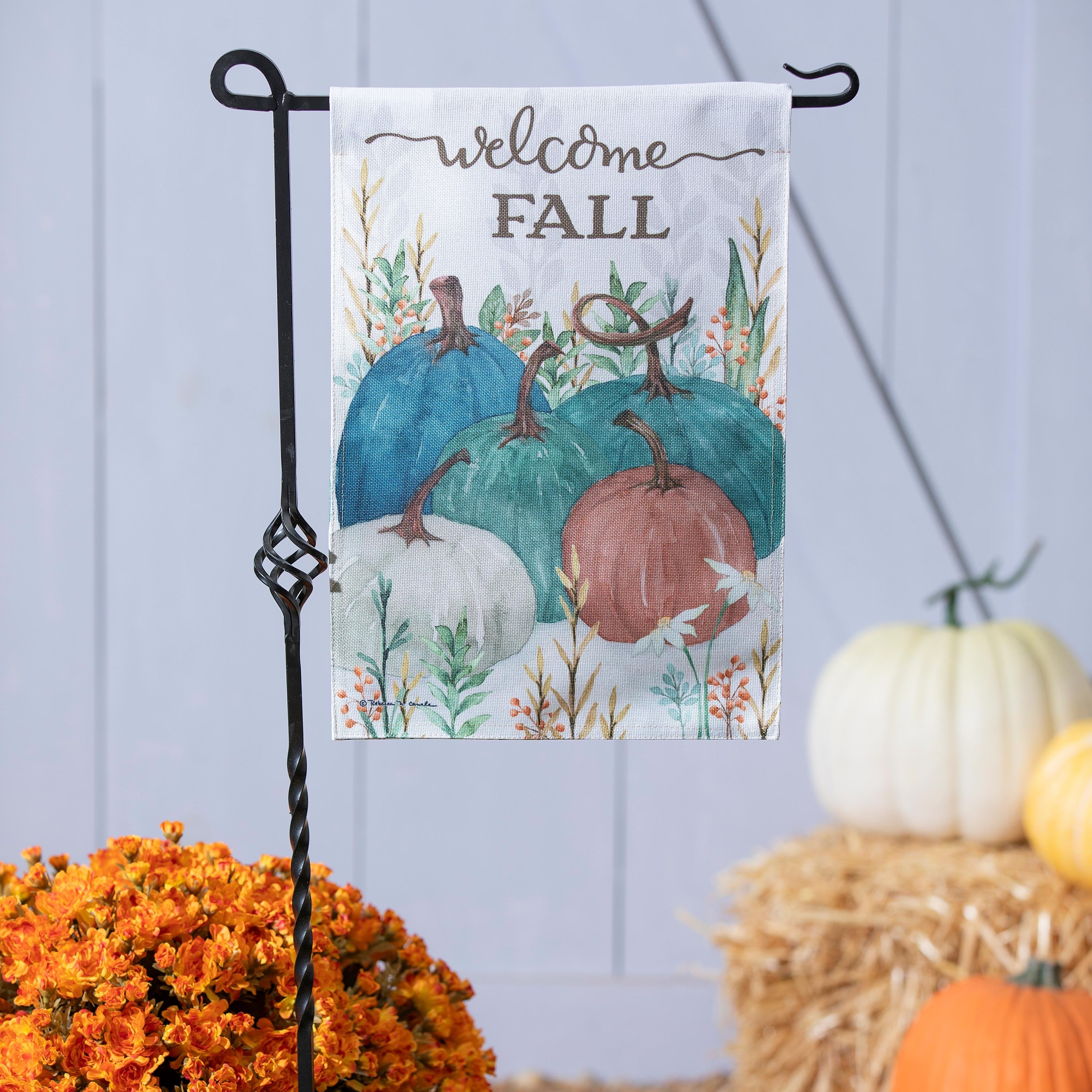 Welcome Fall Pumpkins Burlap Garden Flag - Sports Collectibles, Sports Memorabilia, Sports Fan Shop, Sports Gifts