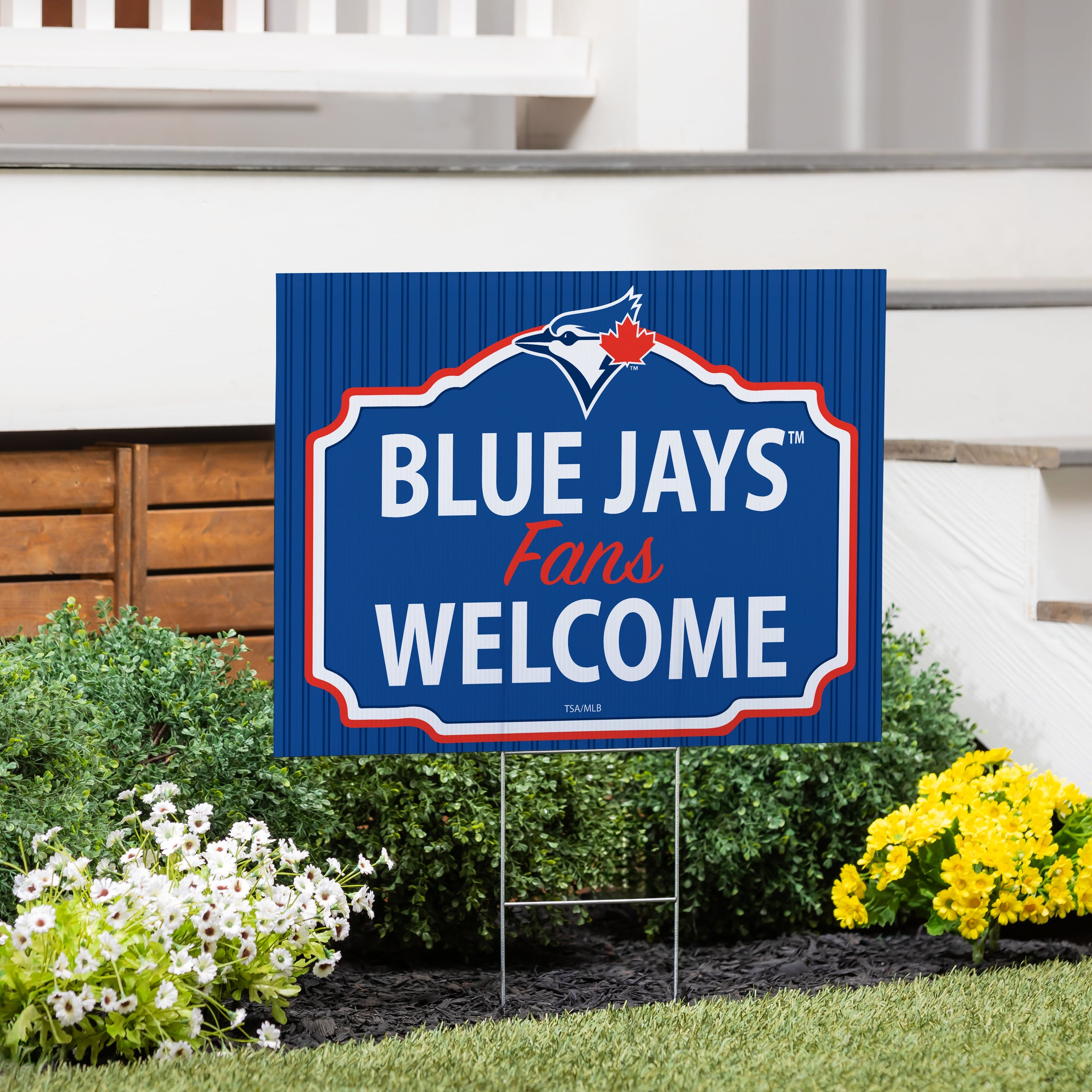 Toronto Blue Jays Coroplast Yard Sign, "Fans Welcome"
