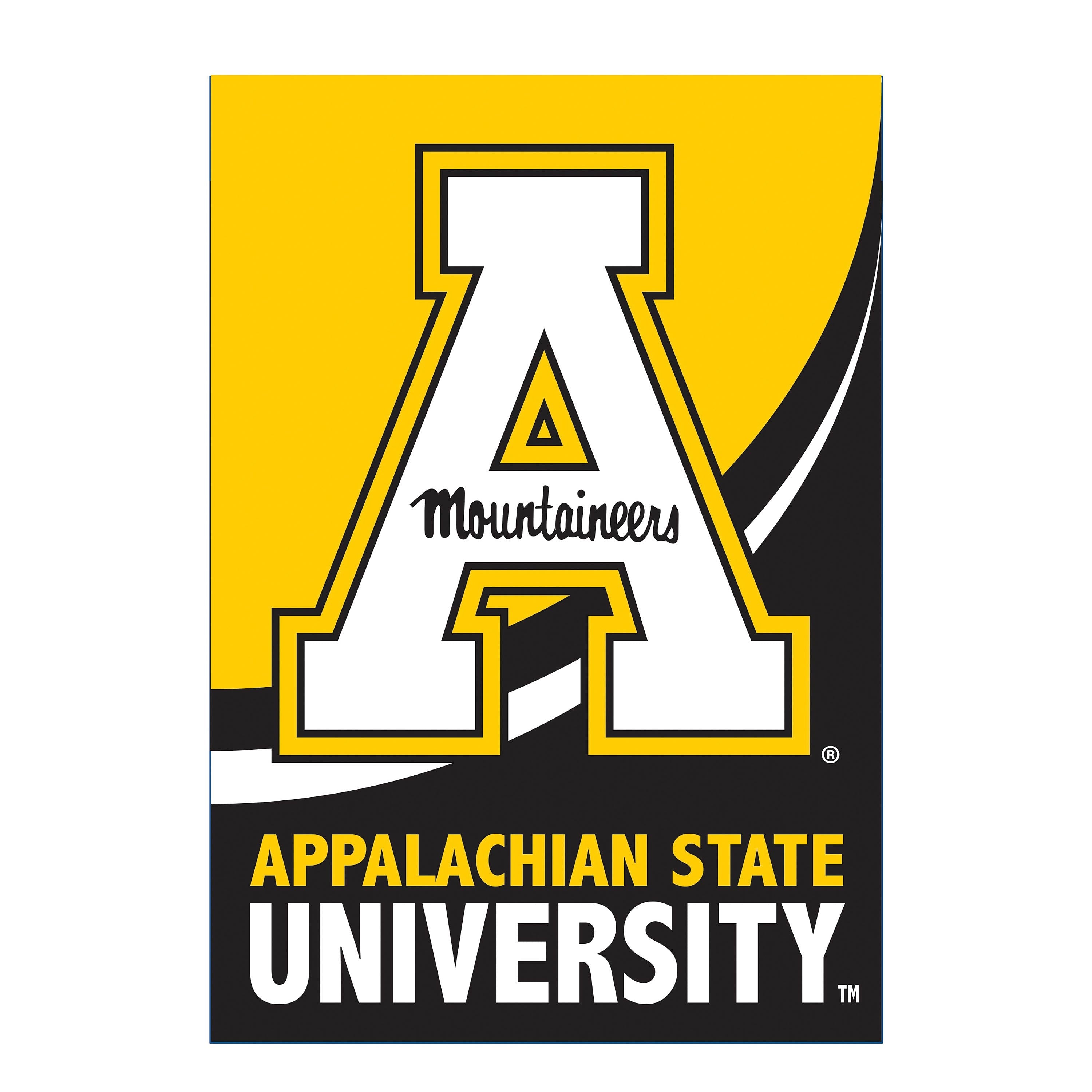 Appalachian State University Burlap Flag House Size - Sports Collectibles, Sports Memorabilia, Sports Fan Shop, Sports Gifts