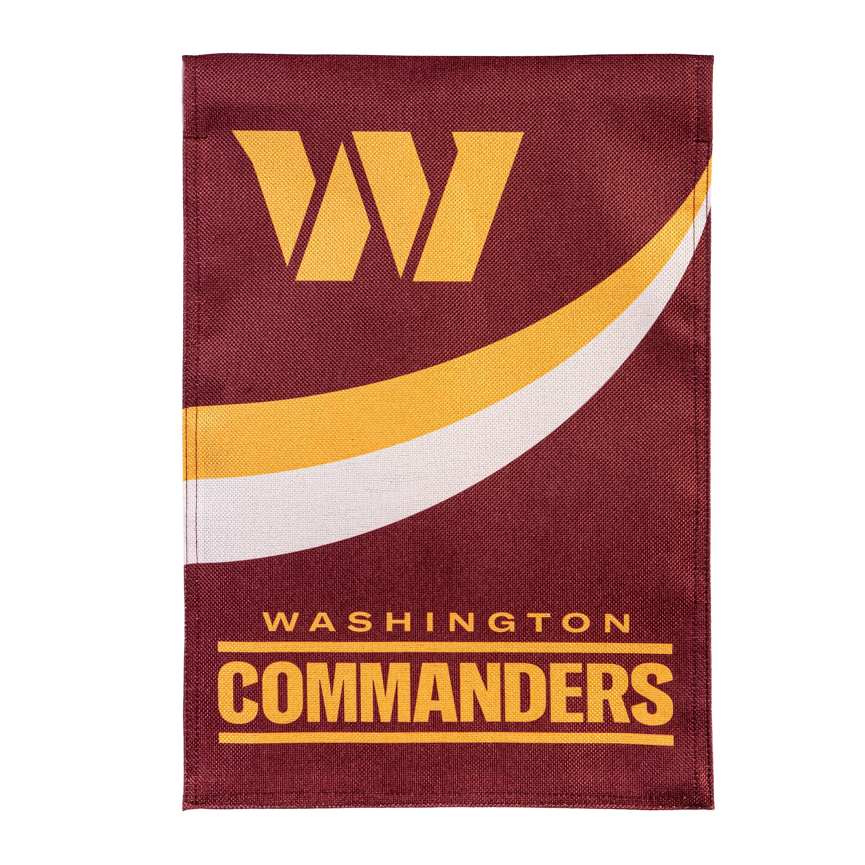 Washington Commanders Burlap Flag GDN Size - Sports Collectibles, Sports Memorabilia, Sports Fan Shop, Sports Gifts