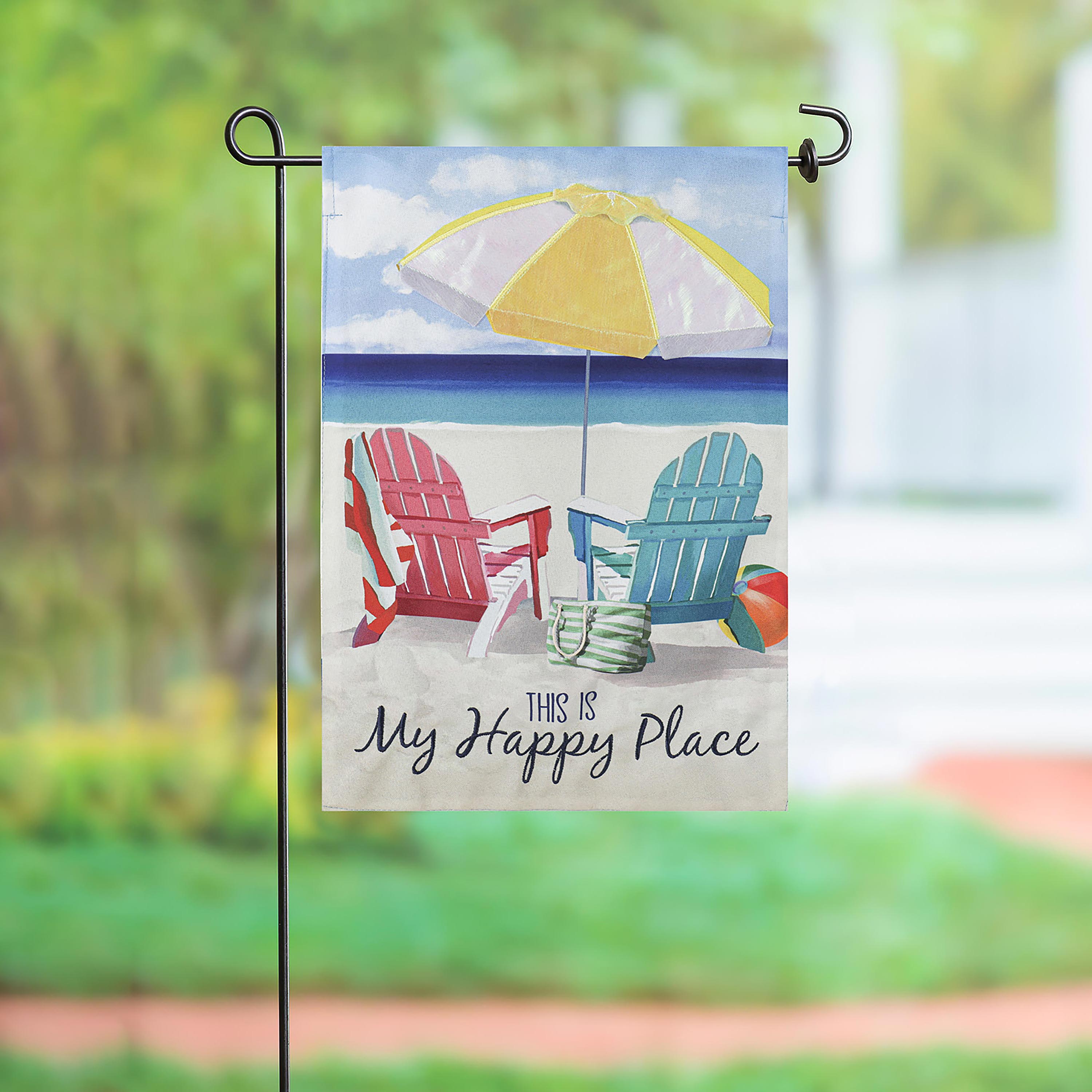 Colorful Chairs Garden Linen Flag - Sports Collectibles, Sports Memorabilia, Sports Fan Shop, Sports Gifts