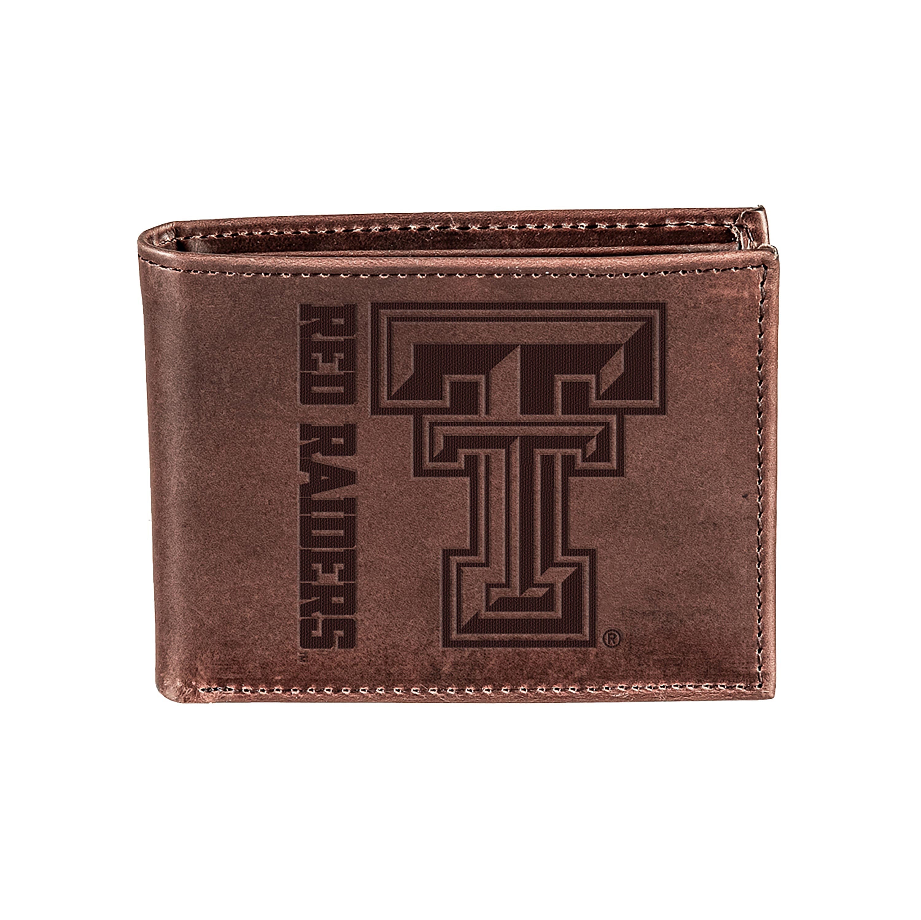 Texas Tech, Bi-Fold Wallet, Brown, CH, 100% Genuine Leather - Sports Collectibles, Sports Memorabilia, Sports Fan Shop, Sports Gifts