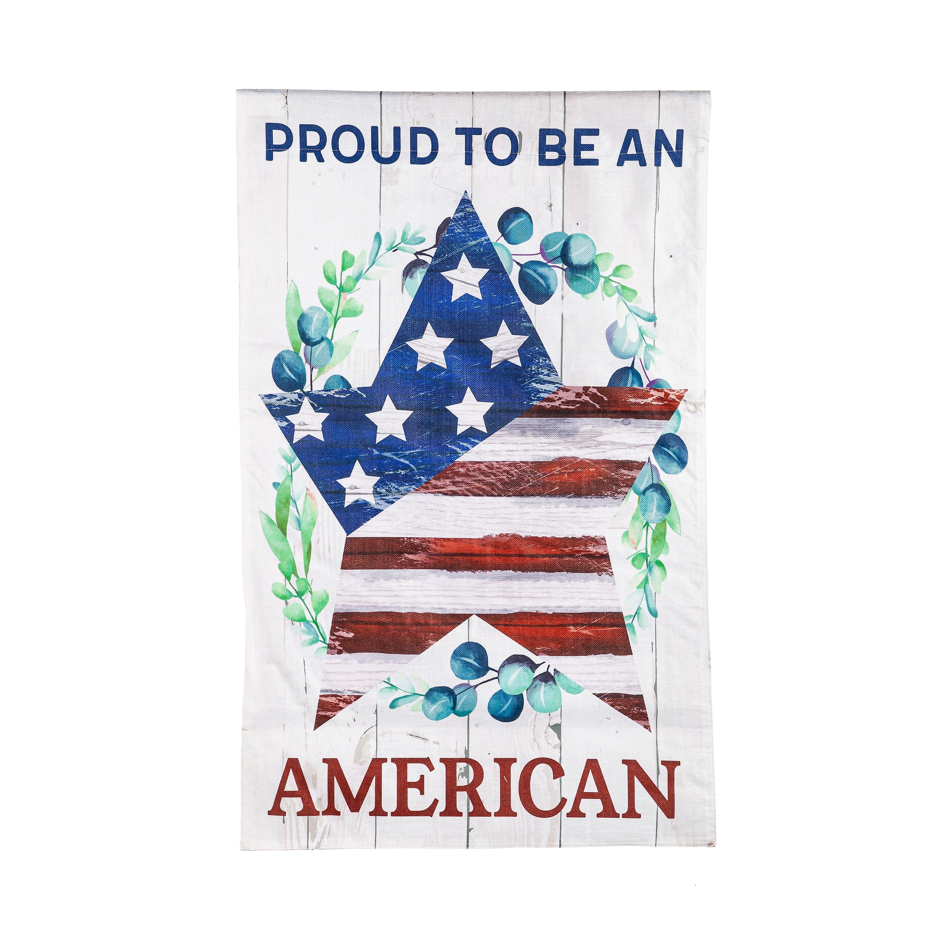 Proud to be an American House Burlap Flag - Sports Collectibles, Sports Memorabilia, Sports Fan Shop, Sports Gifts