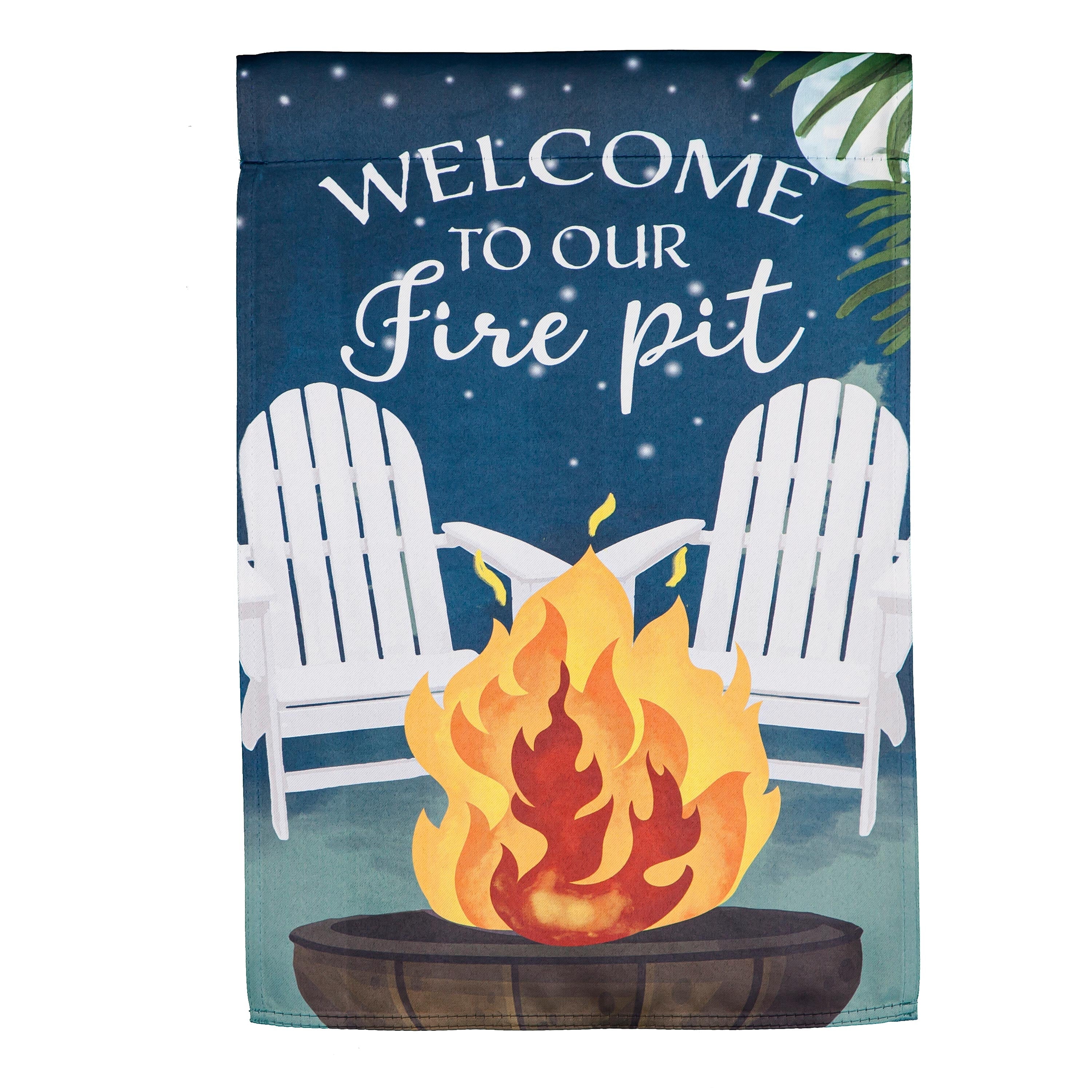 Welcome to Our Fire Pit Garden Suede Flag - Sports Collectibles, Sports Memorabilia, Sports Fan Shop, Sports Gifts