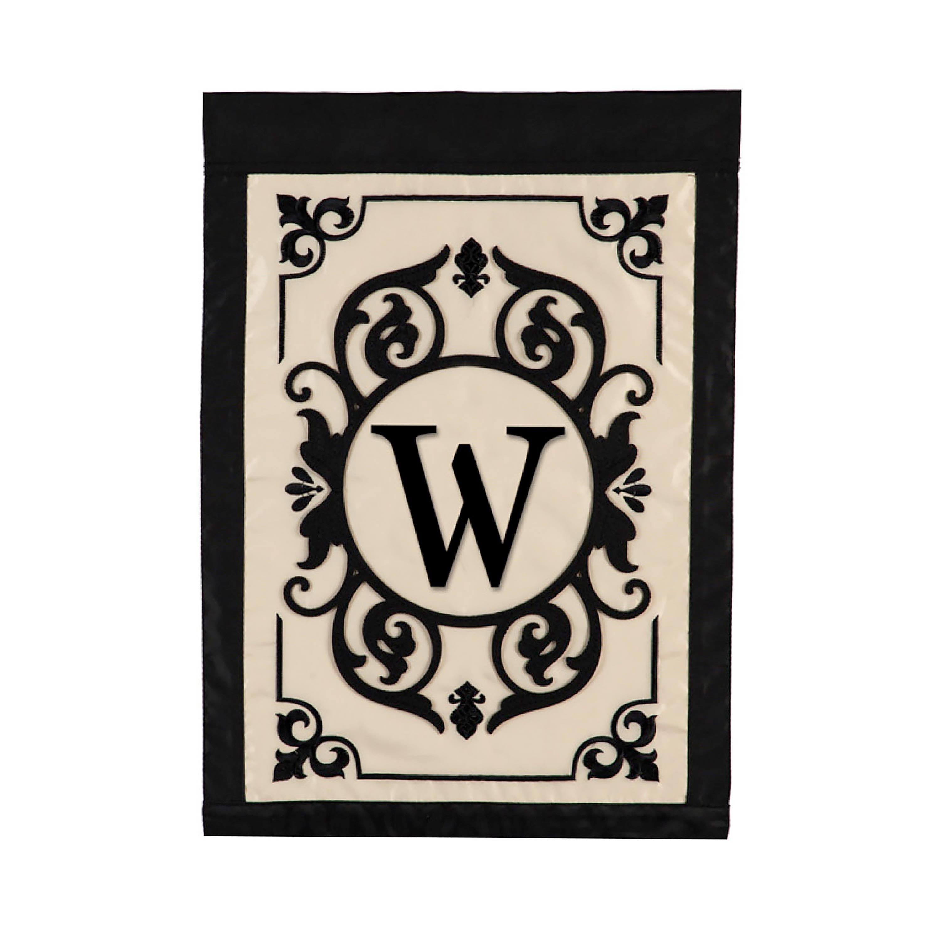 Cambridge Monogram Garden Applique Flag, Letter W - Sports Collectibles, Sports Memorabilia, Sports Fan Shop, Sports Gifts