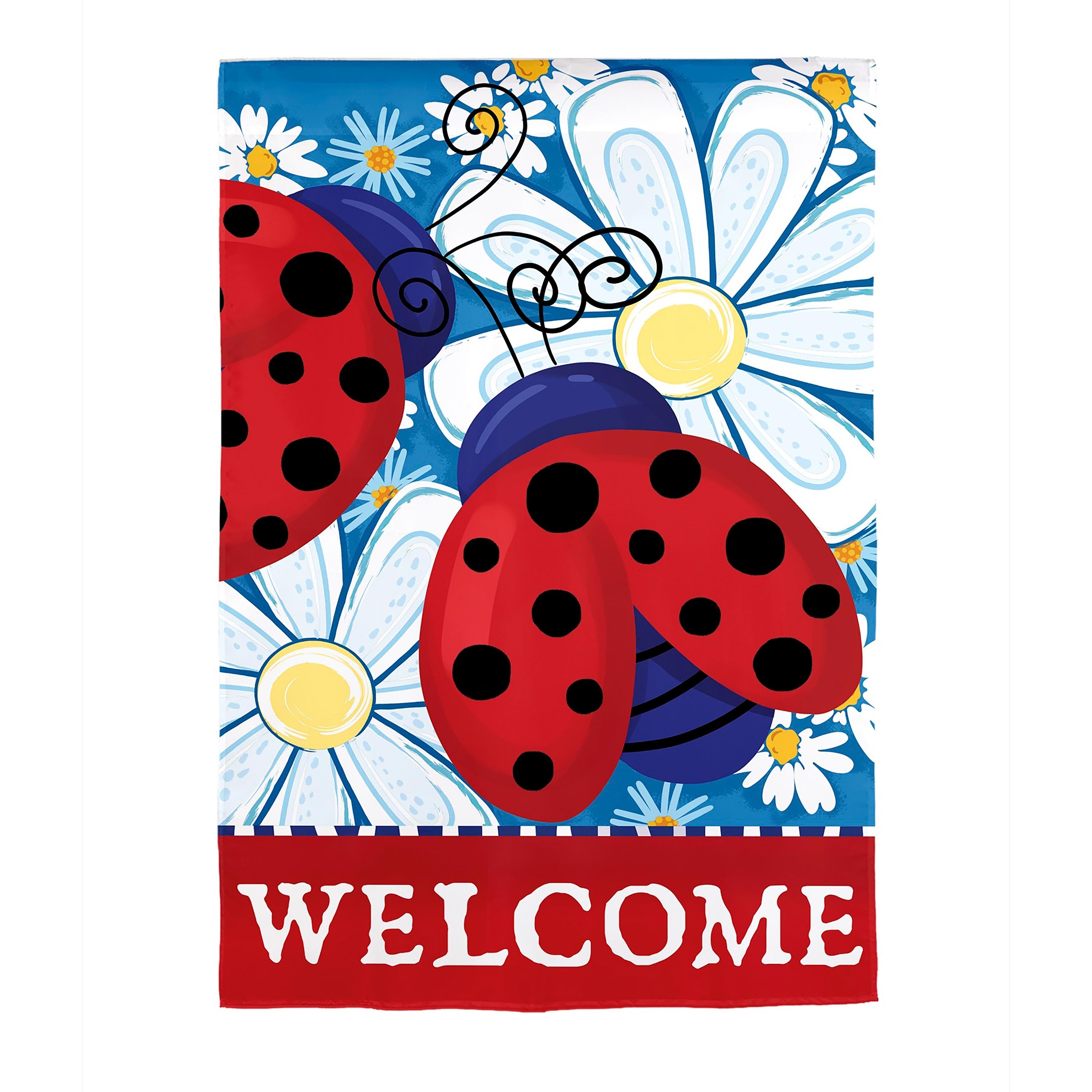 Patriotic Ladybugs Applique House Flag - Sports Collectibles, Sports Memorabilia, Sports Fan Shop, Sports Gifts