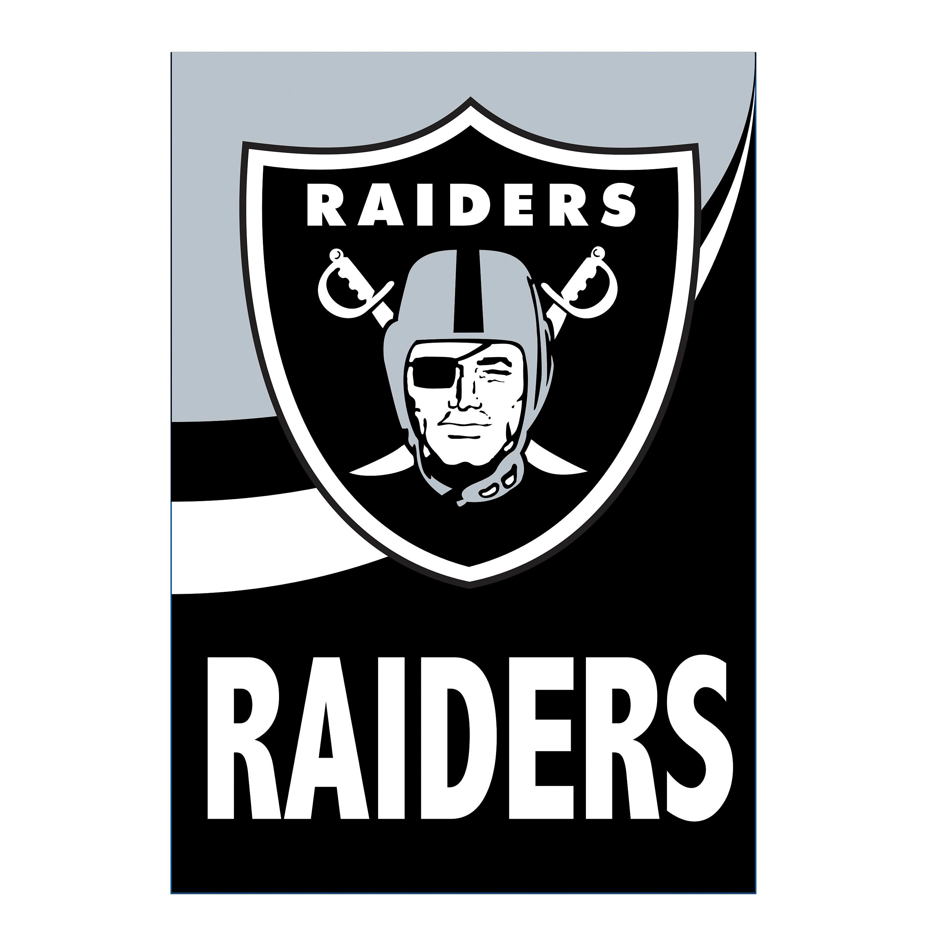 Las Vegas Raiders Burlap Flag GDN Size - Sports Collectibles, Sports Memorabilia, Sports Fan Shop, Sports Gifts