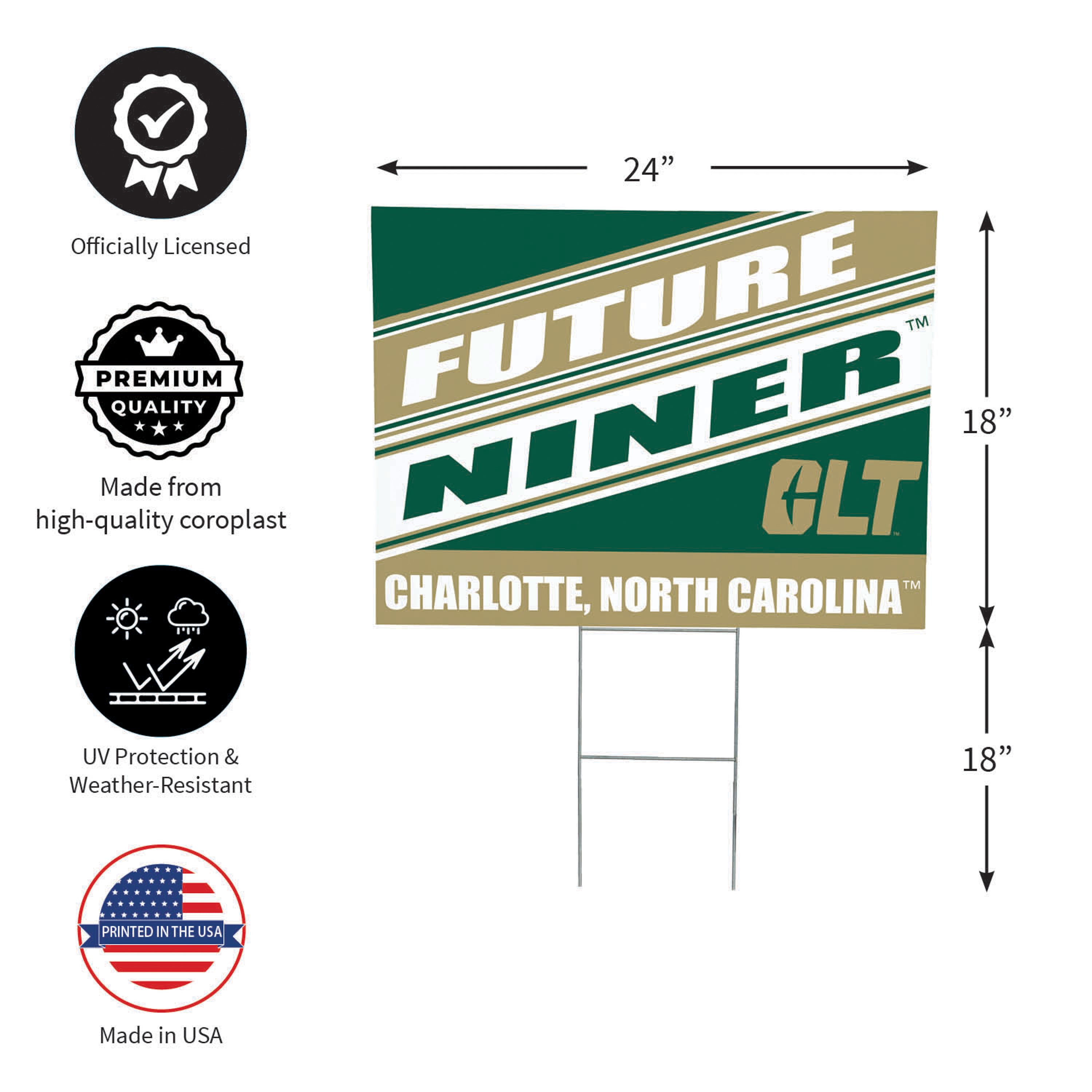 University of North Carolina/Charlotte Coroplast Yard Sign, Future Student