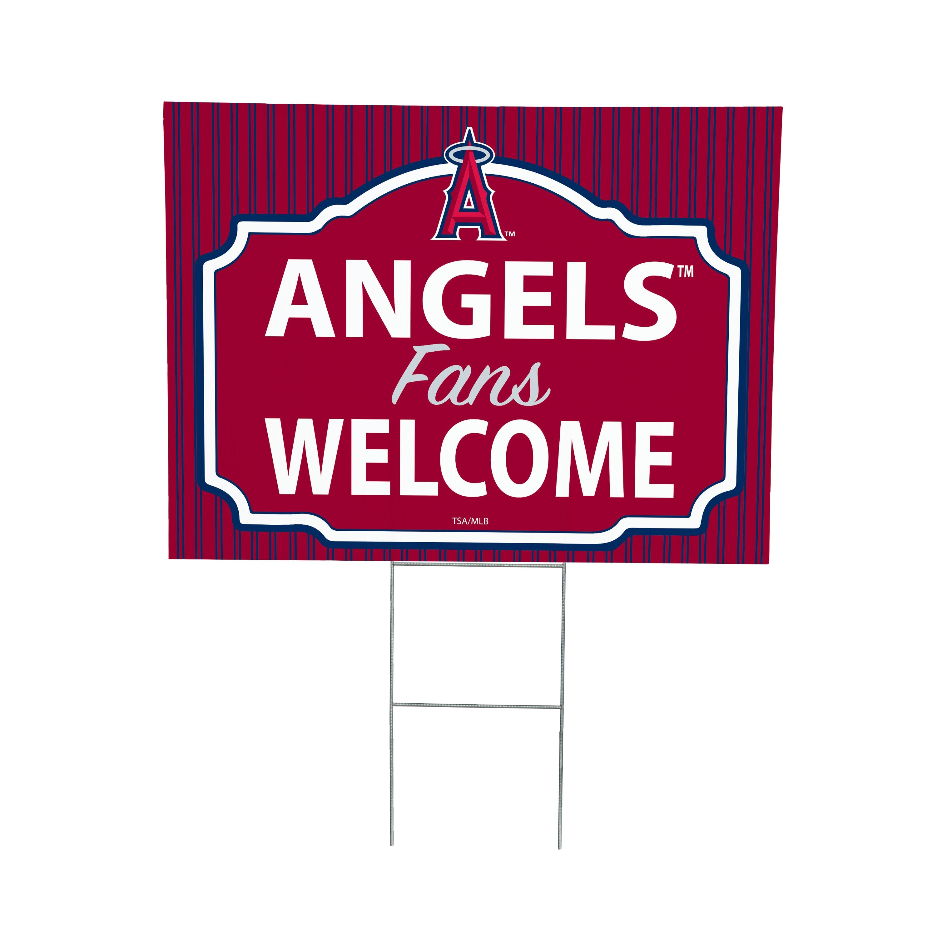 Los Angeles Angels Coroplast Yard Sign, "Fans Welcome" - Sports Collectibles, Sports Memorabilia, Sports Fan Shop, Sports Gifts