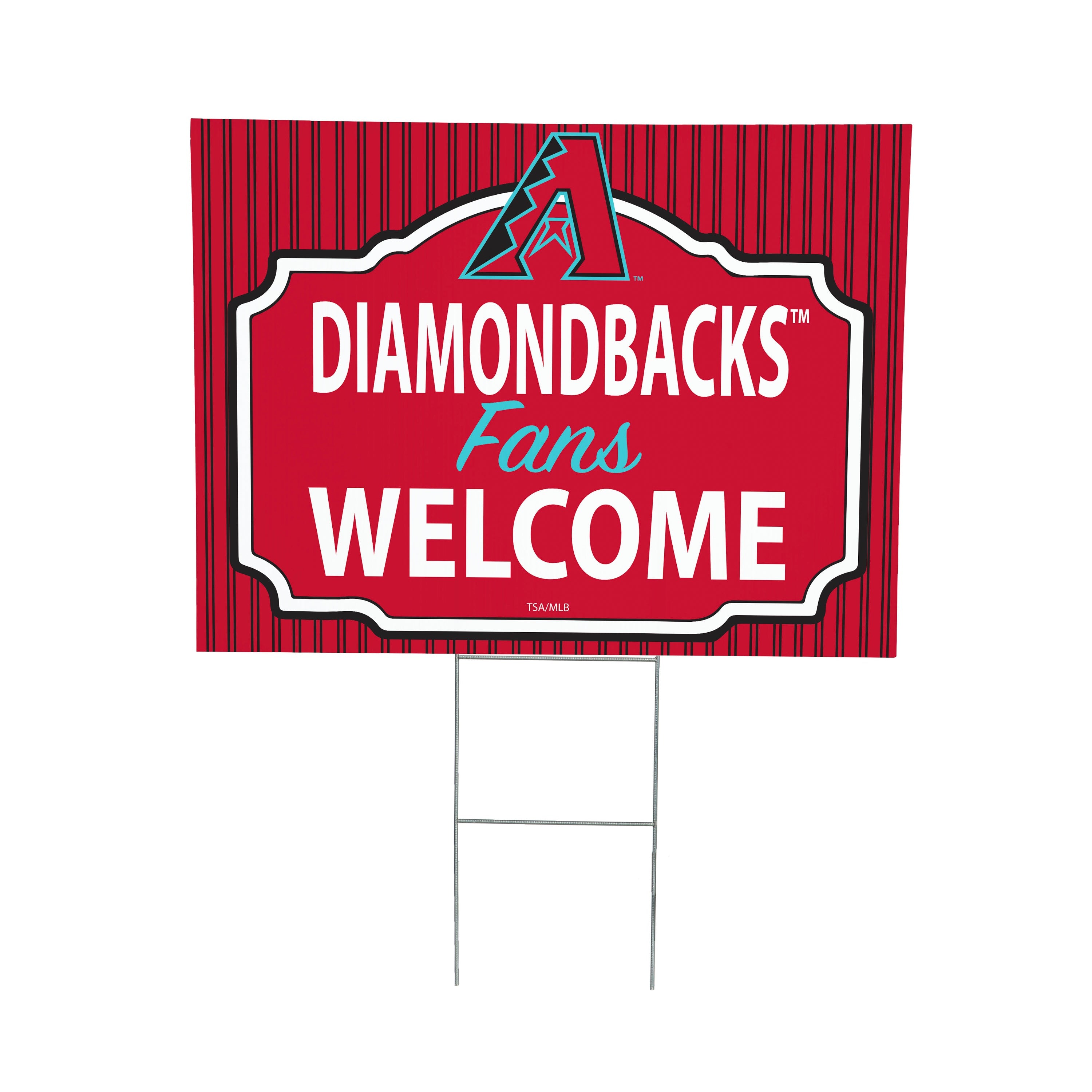 Arizona Diamondbacks Coroplast Yard Sign, "Fans Welcome" - Sports Collectibles, Sports Memorabilia, Sports Fan Shop, Sports Gifts
