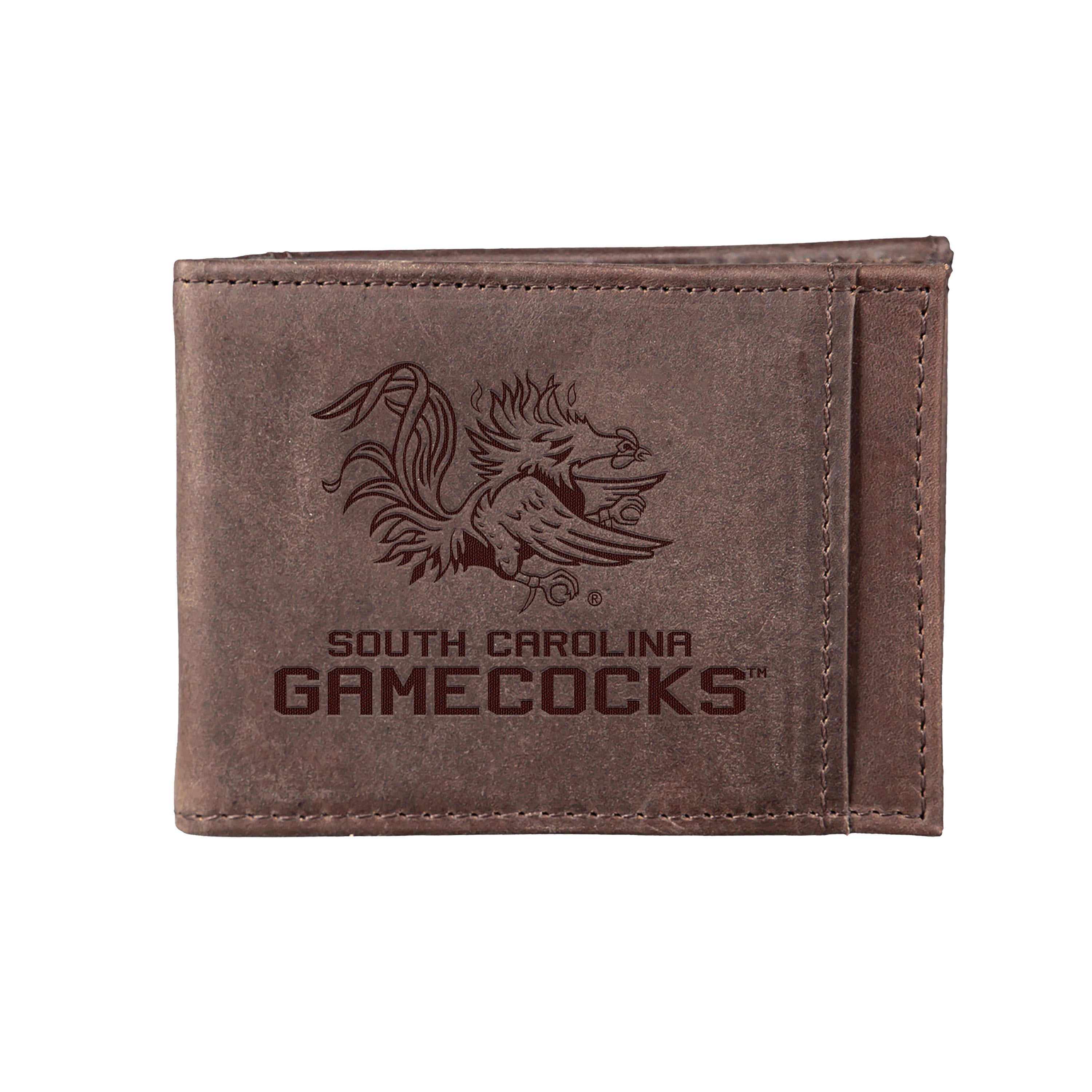 Front Pocket Wallet w/ RFID Blocking, University of South Carolina, Brown - Sports Collectibles, Sports Memorabilia, Sports Fan Shop, Sports Gifts