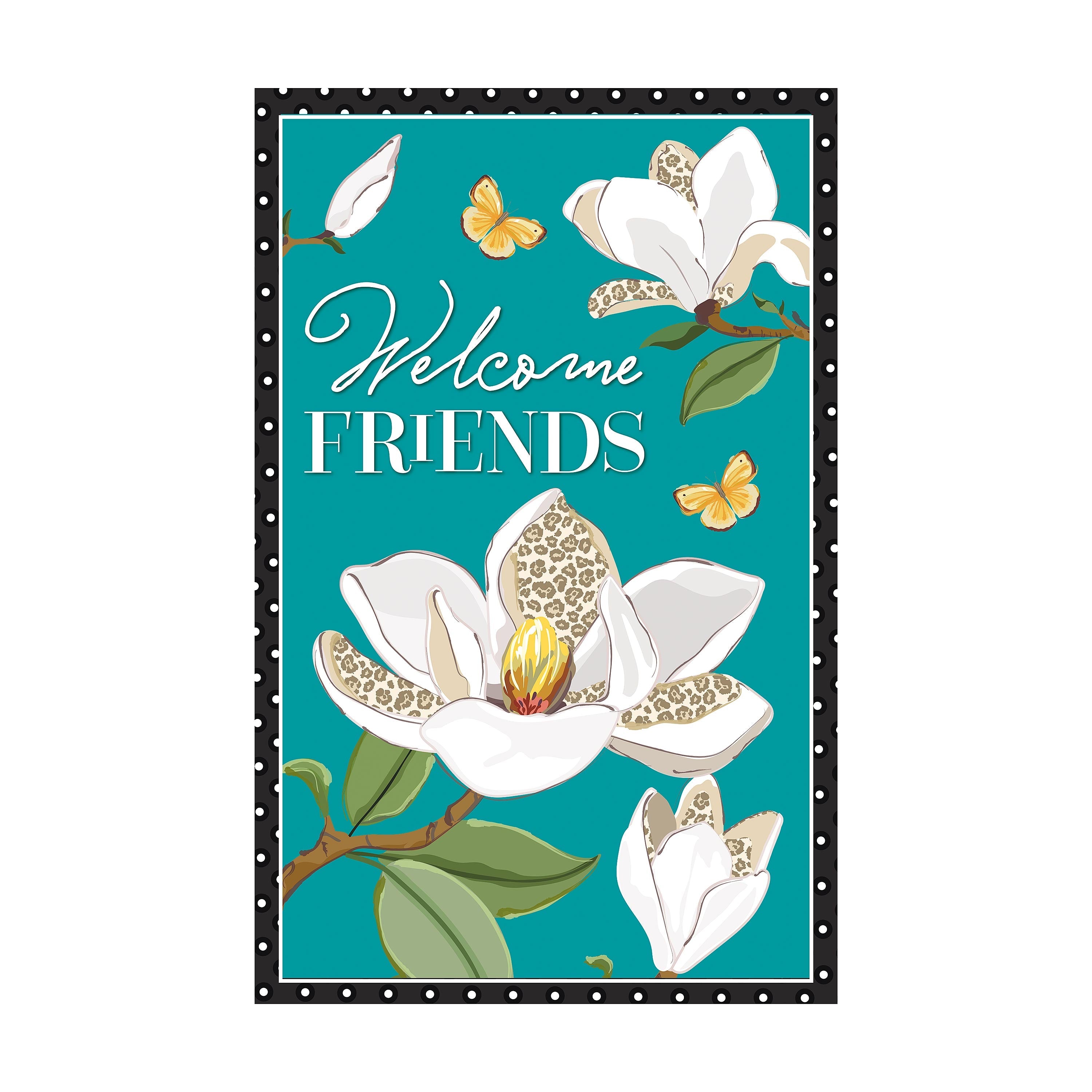 Leopard Magnolia Welcome Applique House Flag - Sports Collectibles, Sports Memorabilia, Sports Fan Shop, Sports Gifts