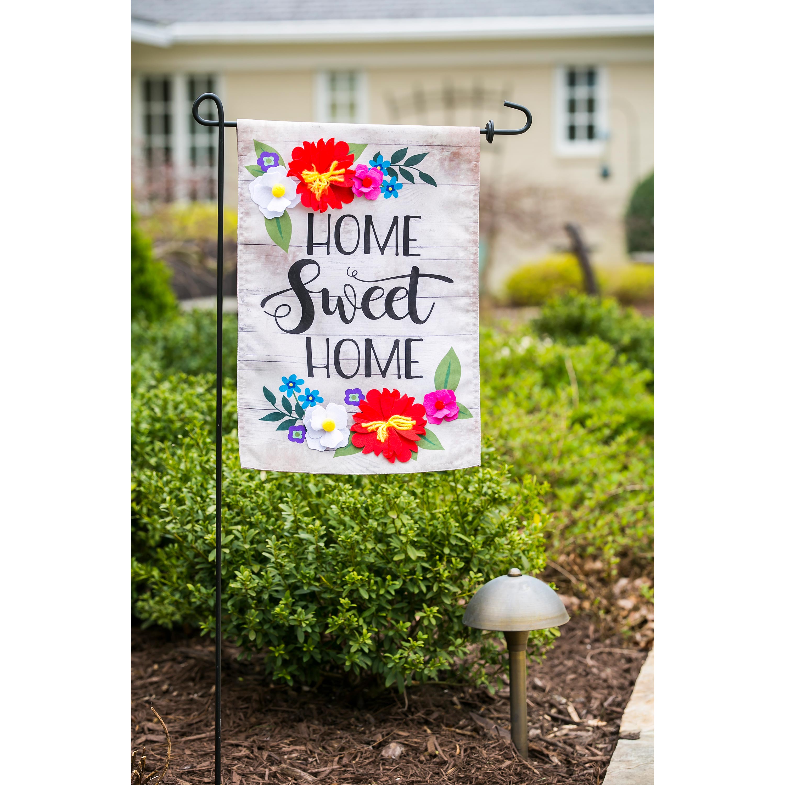 Floral Home Sweet Home Garden Linen Flag - Sports Collectibles, Sports Memorabilia, Sports Fan Shop, Sports Gifts