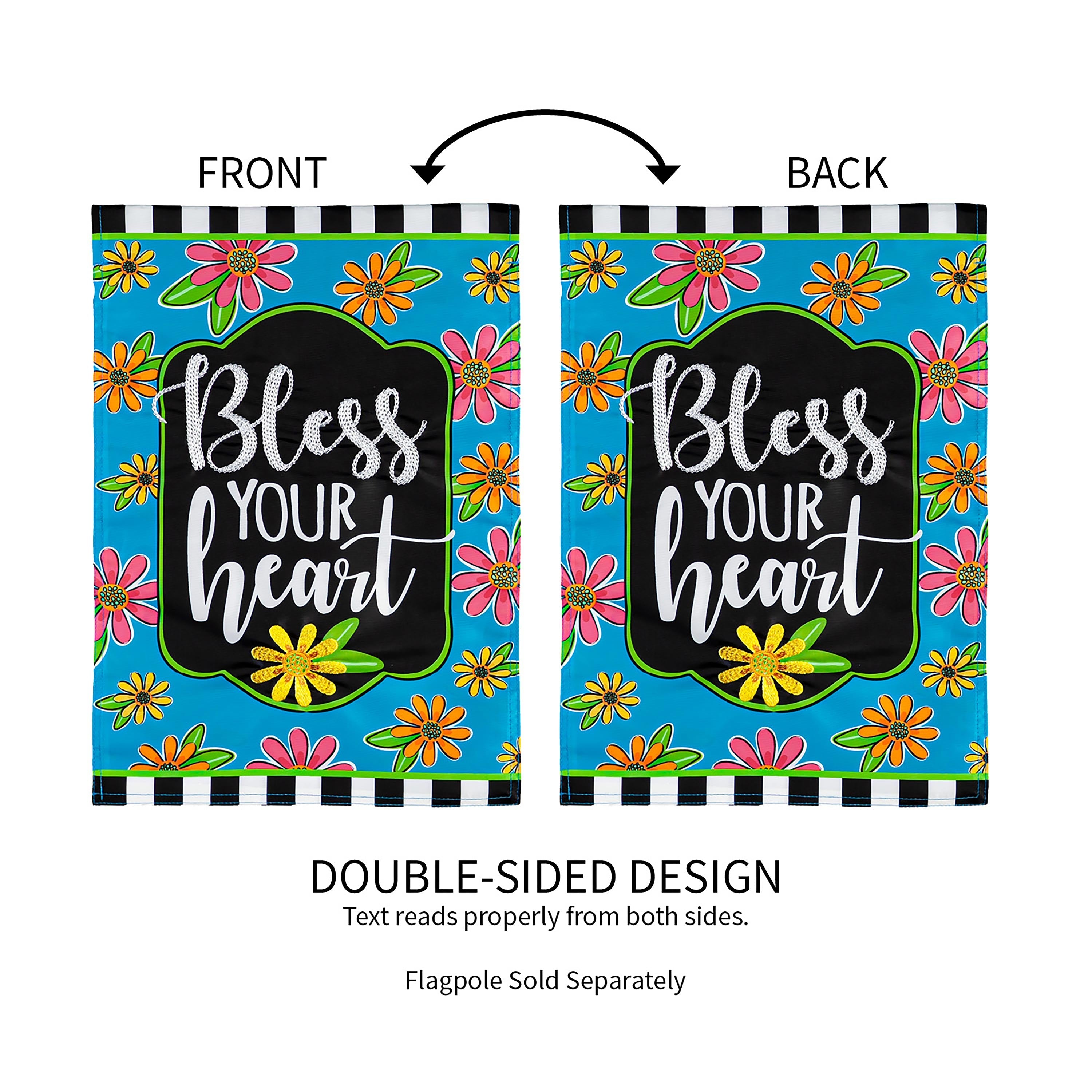 Floral Blessings Garden Applique Flag - Sports Collectibles, Sports Memorabilia, Sports Fan Shop, Sports Gifts