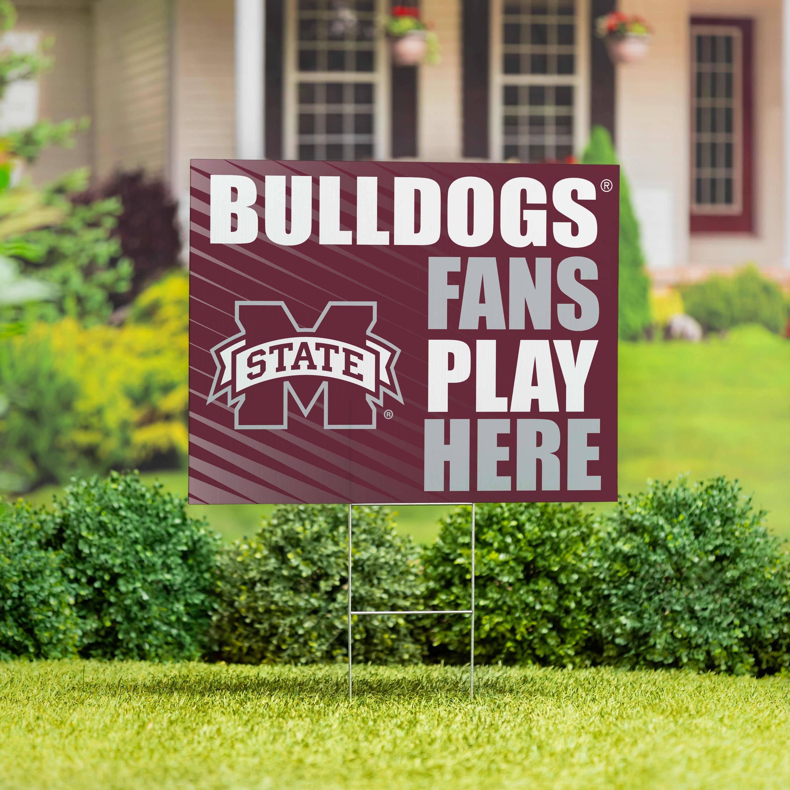 Mississippi State University Coroplast Yard Sign "Fans Play Here" - Sports Collectibles, Sports Memorabilia, Sports Fan Shop, Sports Gifts