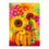 Pumpkin Floral Watercolor Burlap House Flag - Sports Collectibles, Sports Memorabilia, Sports Fan Shop, Sports Gifts