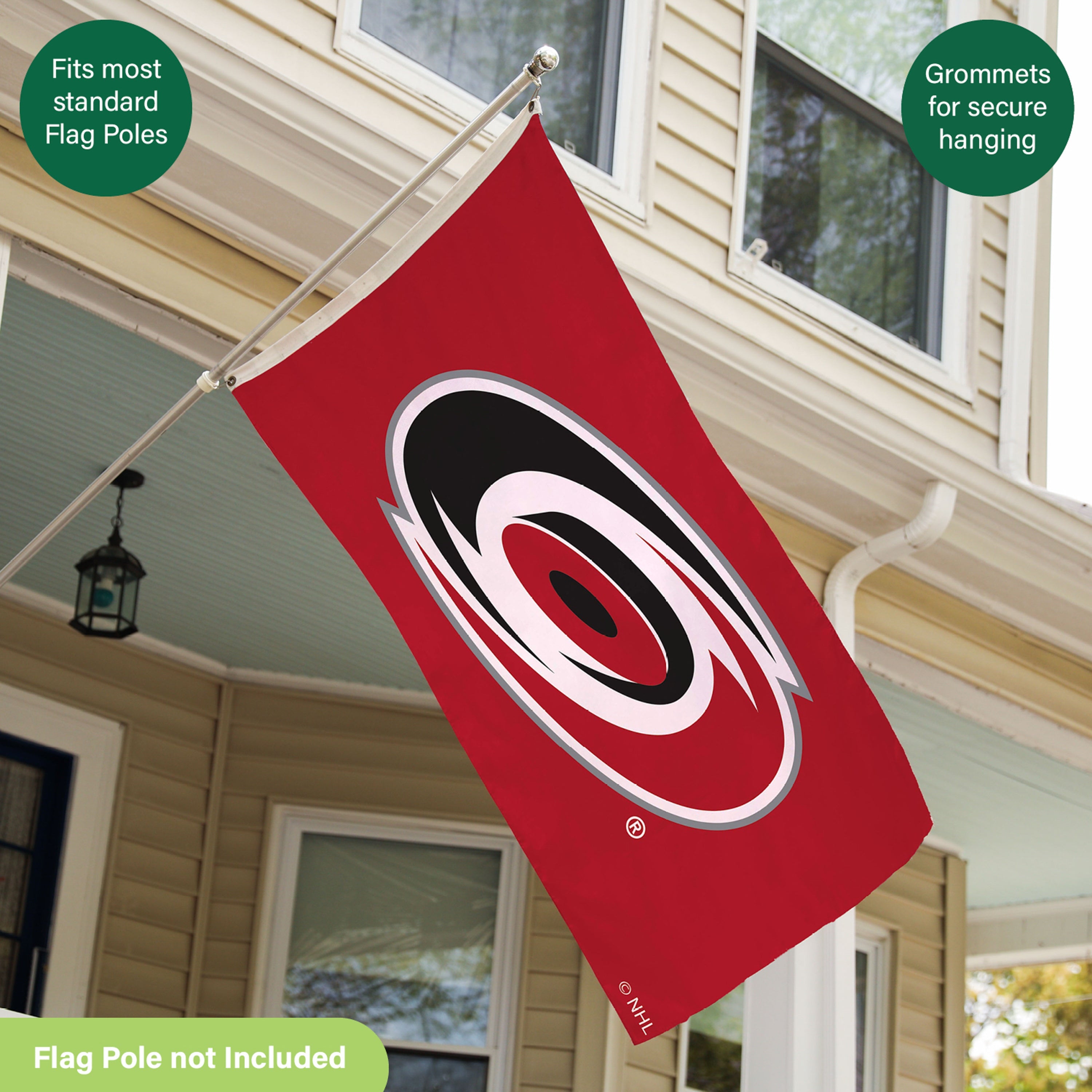 3'x5' Single Sided Flag w/ 2 Grommets, Carolina Hurricanes - Sports Gifts, Sports Memorabilia, Sports Collectibles, Fan Shop