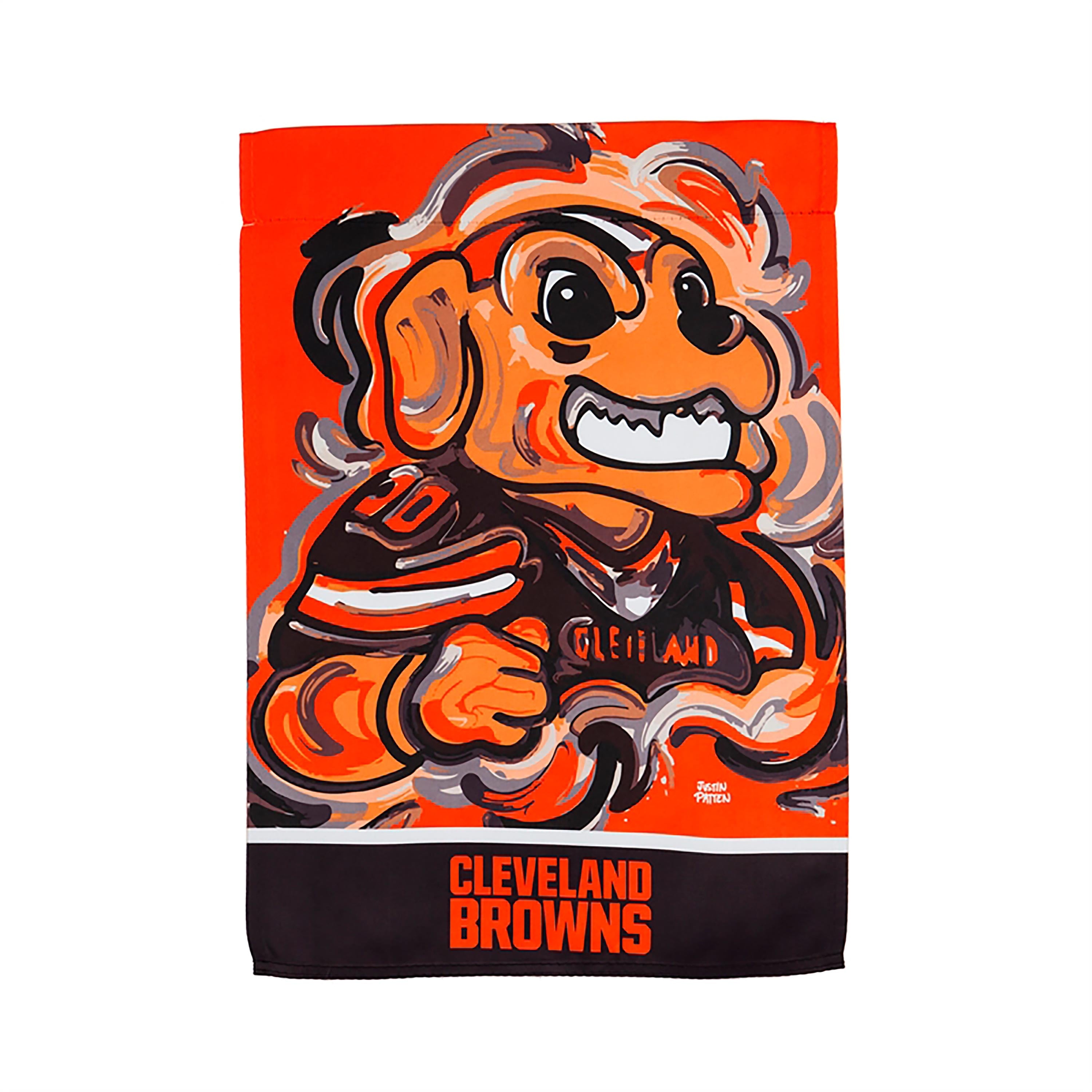 Cleveland Browns Justin Patten Suede Garden Flag - Sports Collectibles, Sports Memorabilia, Sports Fan Shop, Sports Gifts