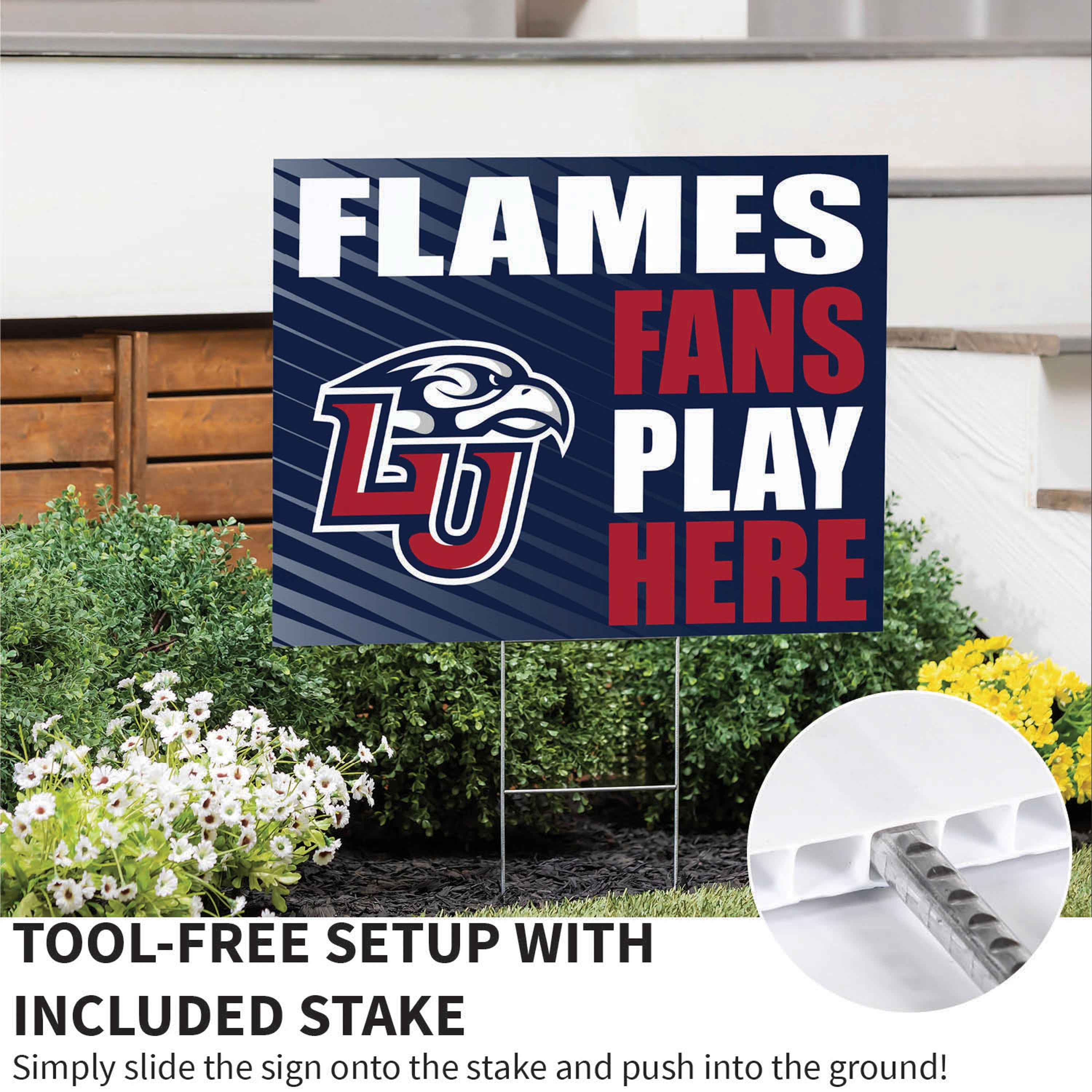 Liberty University Coroplast Yard Sign "Fans Play Here" - Sports Collectibles, Sports Memorabilia, Sports Fan Shop, Sports Gifts
