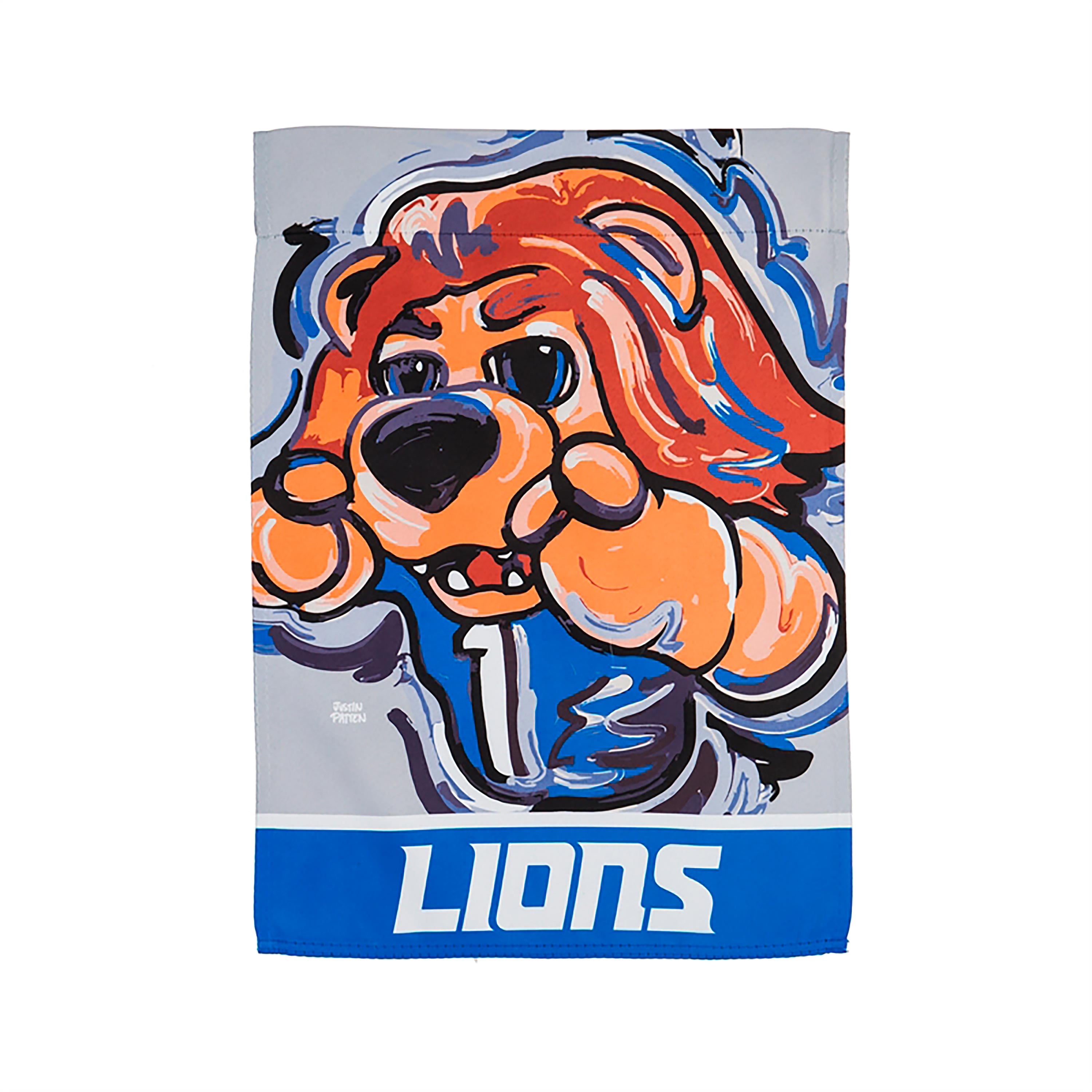 Detroit Lions Justin Patten Suede Garden Flag - Sports Collectibles, Sports Memorabilia, Sports Fan Shop, Sports Gifts