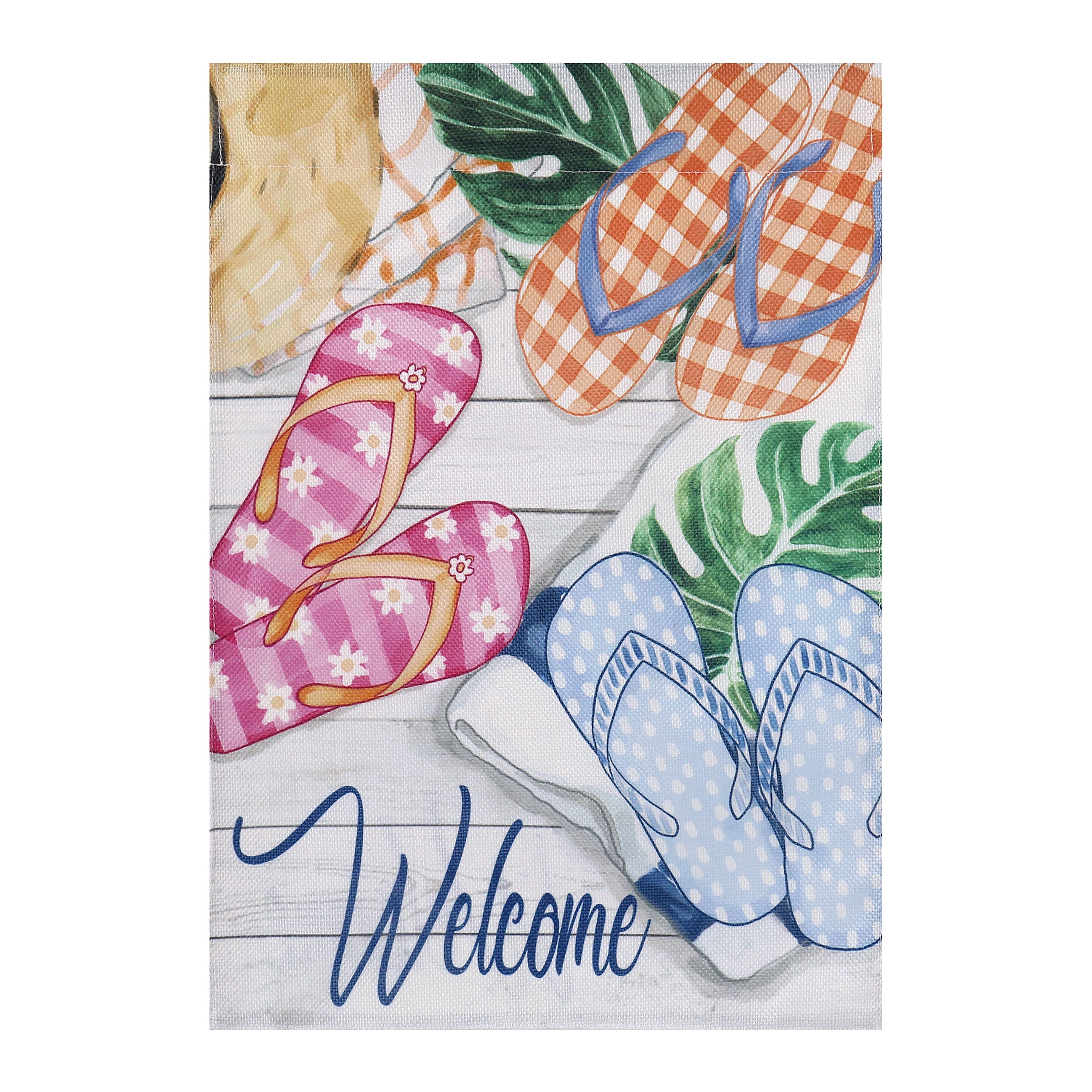 Flip Flop House Burlap Flag - Sports Collectibles, Sports Memorabilia, Sports Fan Shop, Sports Gifts