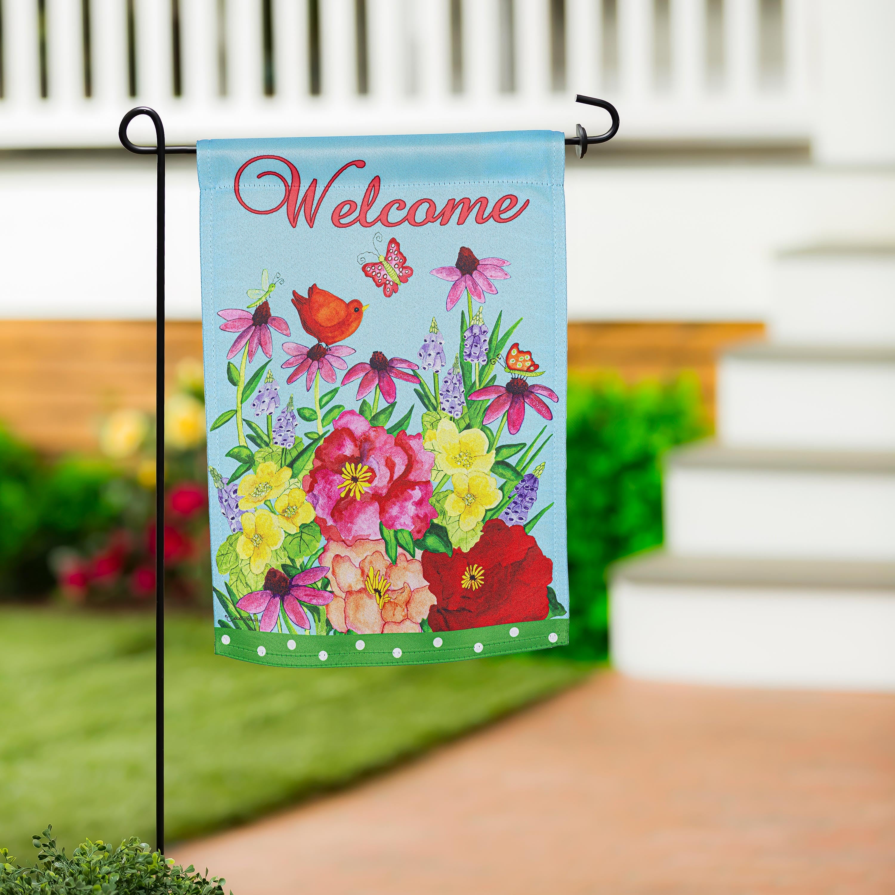 Spring Floral Suede Garden Flag - Sports Collectibles, Sports Memorabilia, Sports Fan Shop, Sports Gifts
