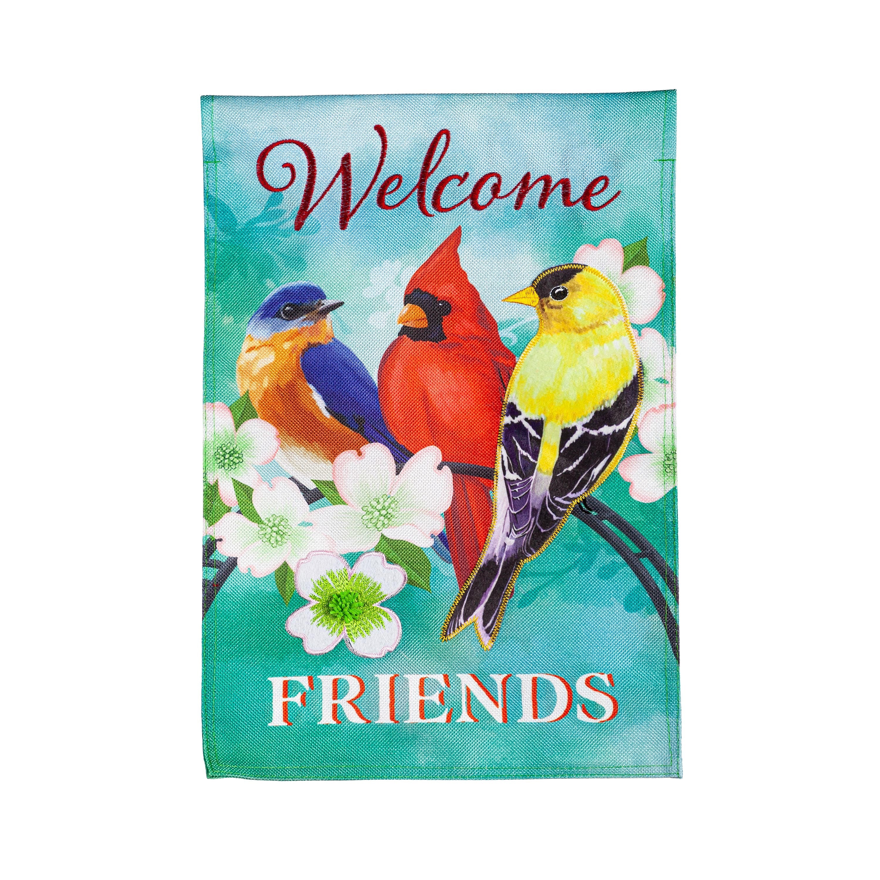 Welcome Friends Burlap Garden Flag - Sports Collectibles, Sports Memorabilia, Sports Fan Shop, Sports Gifts